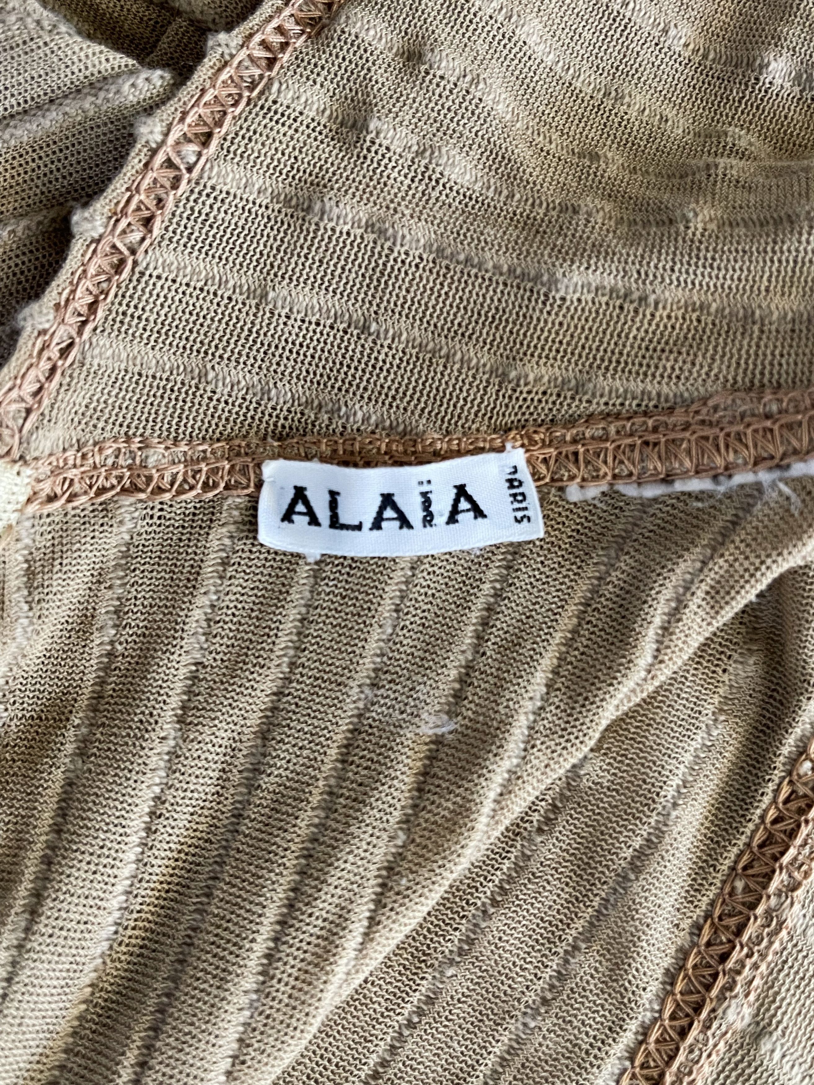 Alaia RARE 1989 Alaïa Stretch Knit Fit-and-flare Mini Dress Size XS / US 0-2 / IT 36-38 - 3 Thumbnail
