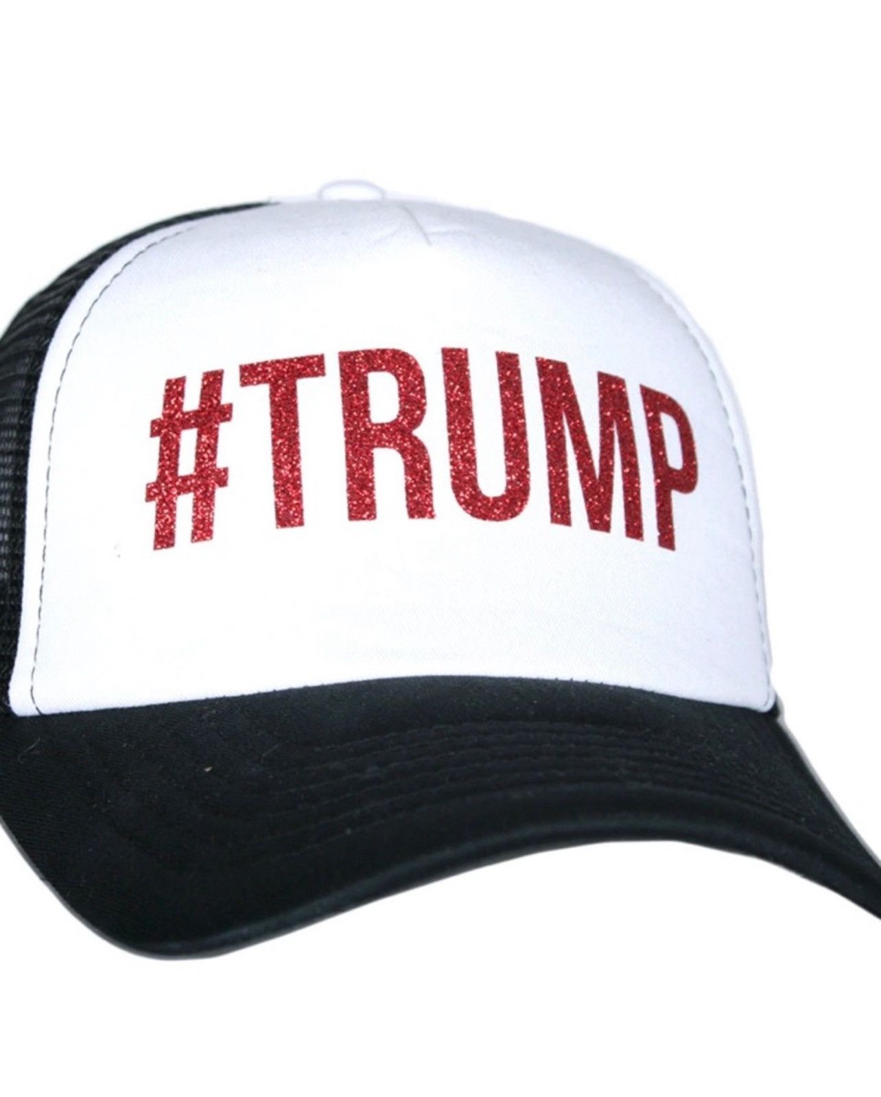 Other New #Trump Red Glitter Ball Cap Trucker Hat Republican Size ONE SIZE - 2 Thumbnail