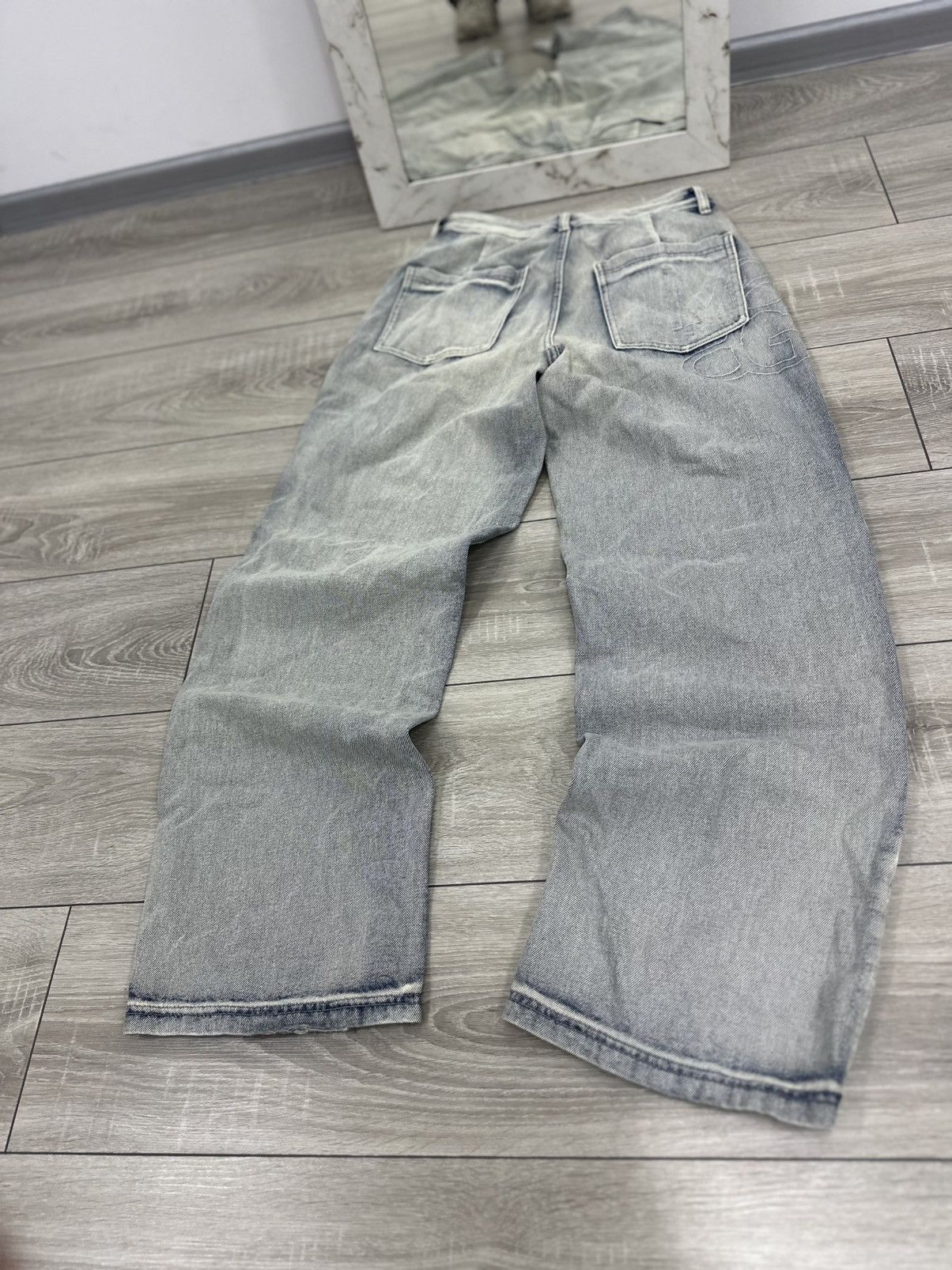 Vintage Baggy Vintage Washed Y2K Jeans Wide Size US 30 / EU 46 - 6 Thumbnail