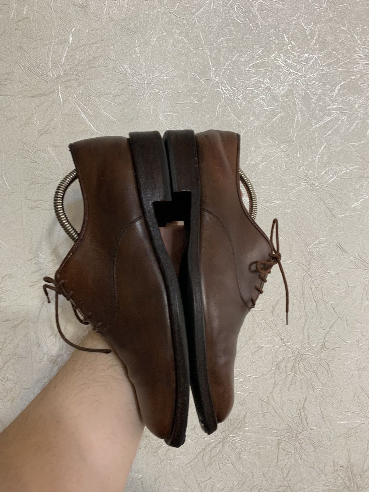 Salvatore Ferragamo × Vintage Salvatore Ferragamo Vintage Leather Brown Laces Ups Shoes Size US 9.5 / EU 42-43 - 4 Thumbnail