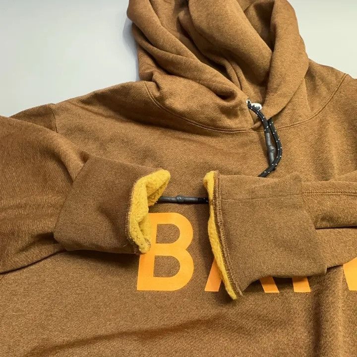 BAPE Unisex Brown Color-Block Logo Hoodie