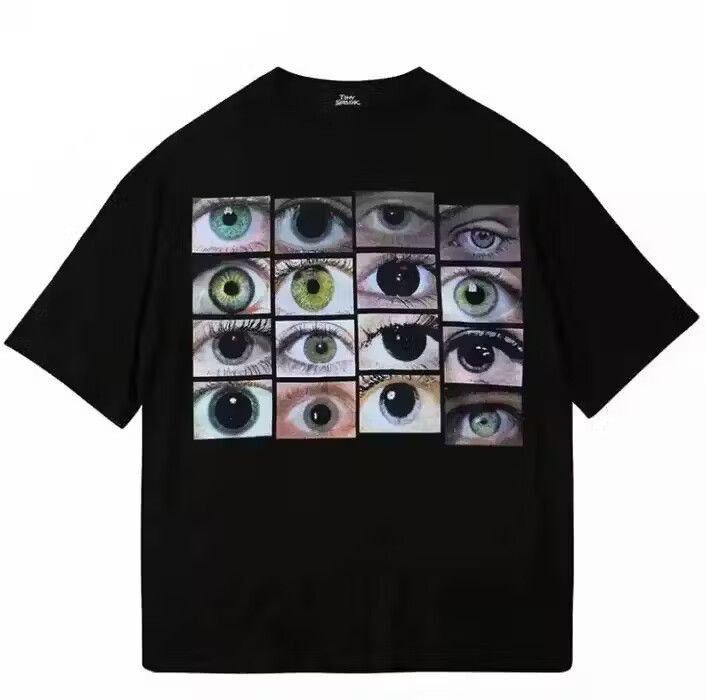 image of Vintage Japanese Style Oversized Graphic Tee in Black, Men's (Size Large)