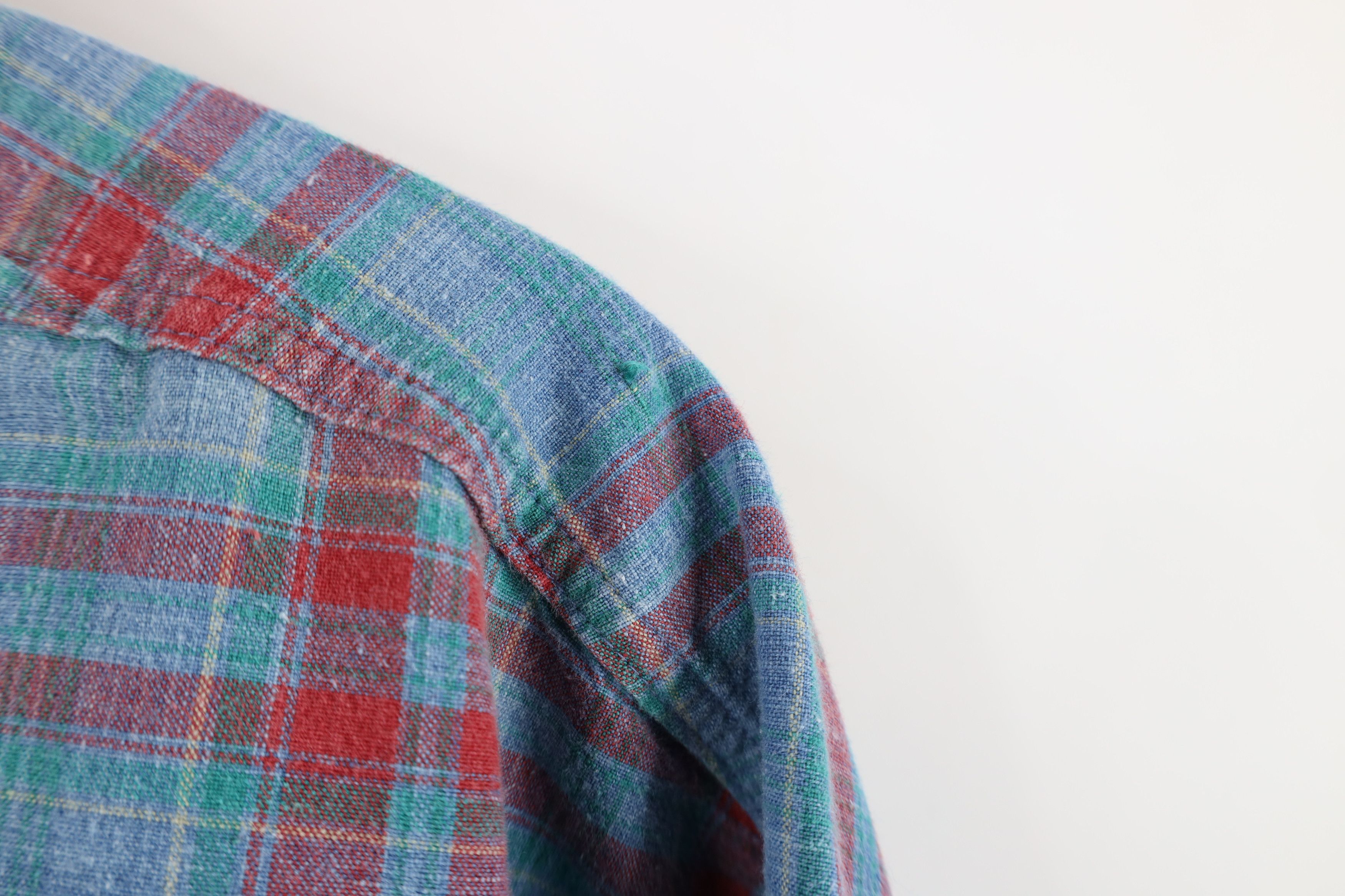 Vintage Vintage 90s Streetwear Chambray Button Down Shirt Plaid Size US XL / EU 56 / 4 - 6 Thumbnail