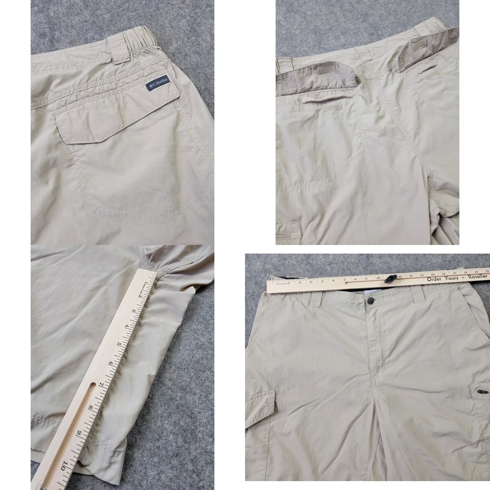 Vintage Columbia Shorts Mens 40 Beige 10'' Inseam Nylon Cargo Pockets Outdoor Camping Size US 40 / EU 56 - 9 Thumbnail