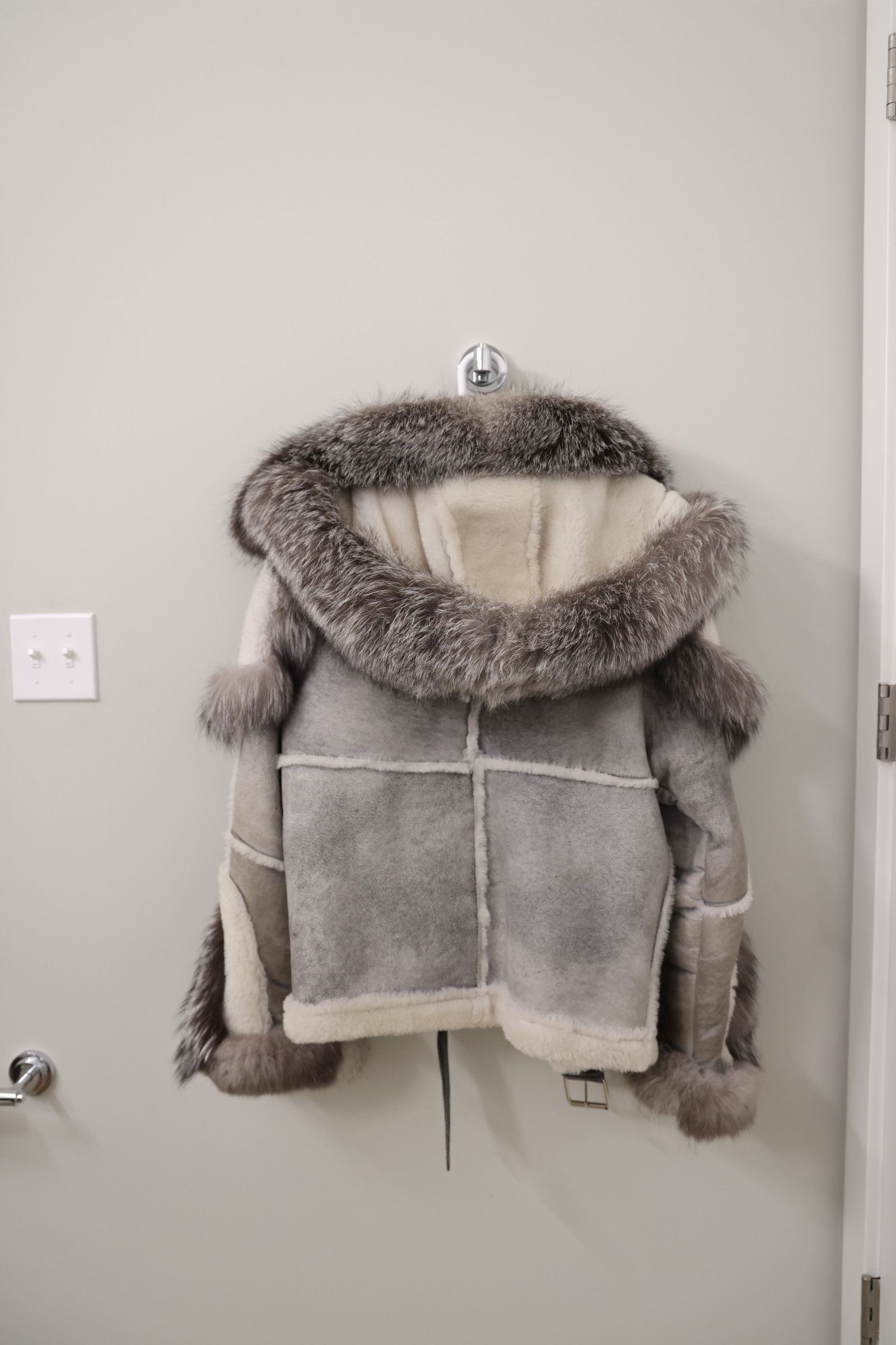 Other Daniels Leather Grey Fur Coat Size US M / EU 48-50 / 2 - 4 Thumbnail