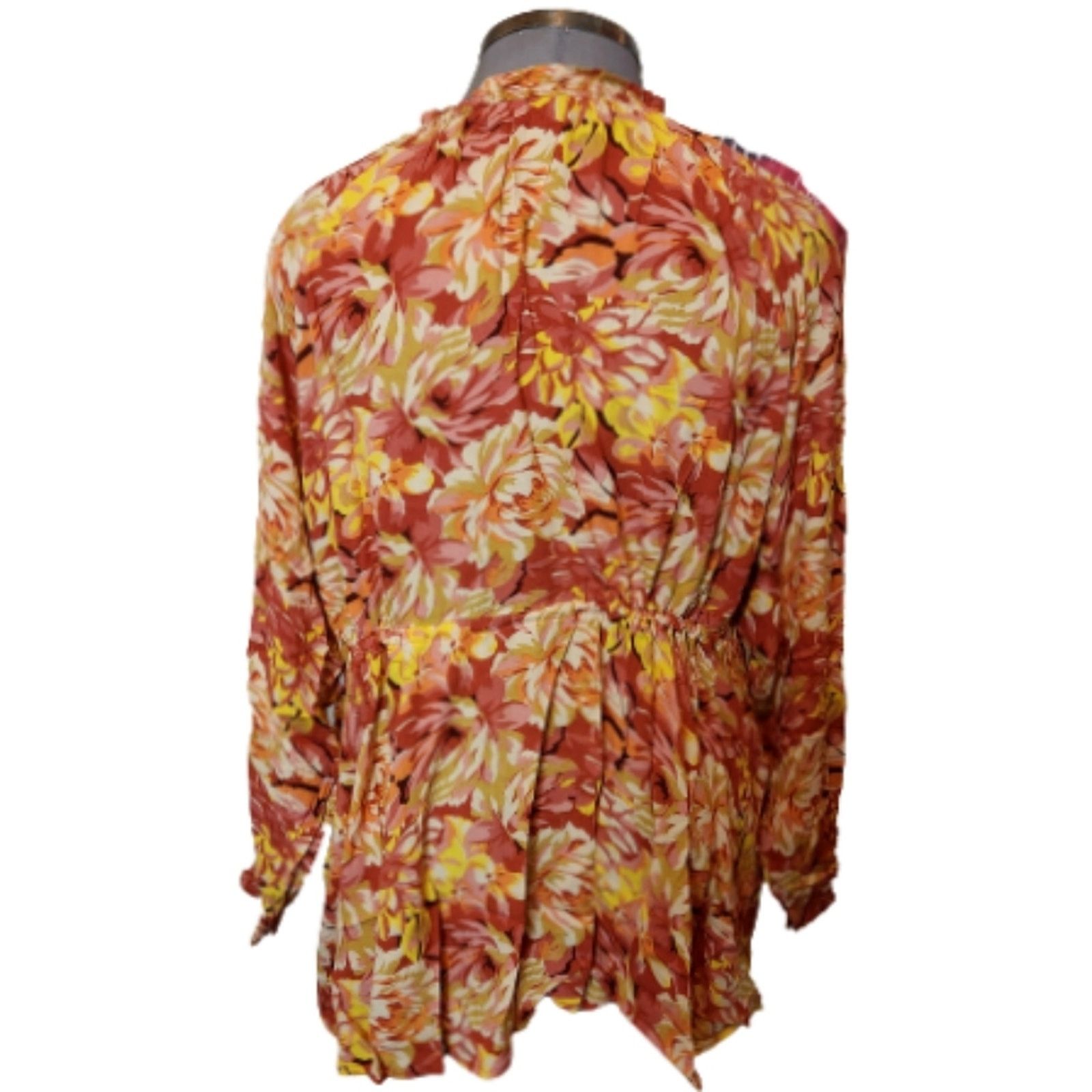 Torrid TORRID ☆ AUTUMN COLORS ☆ TAJ NECK BLOUSE 5x ☆ NWT Size 4XL / US 24-26 - 7 Thumbnail