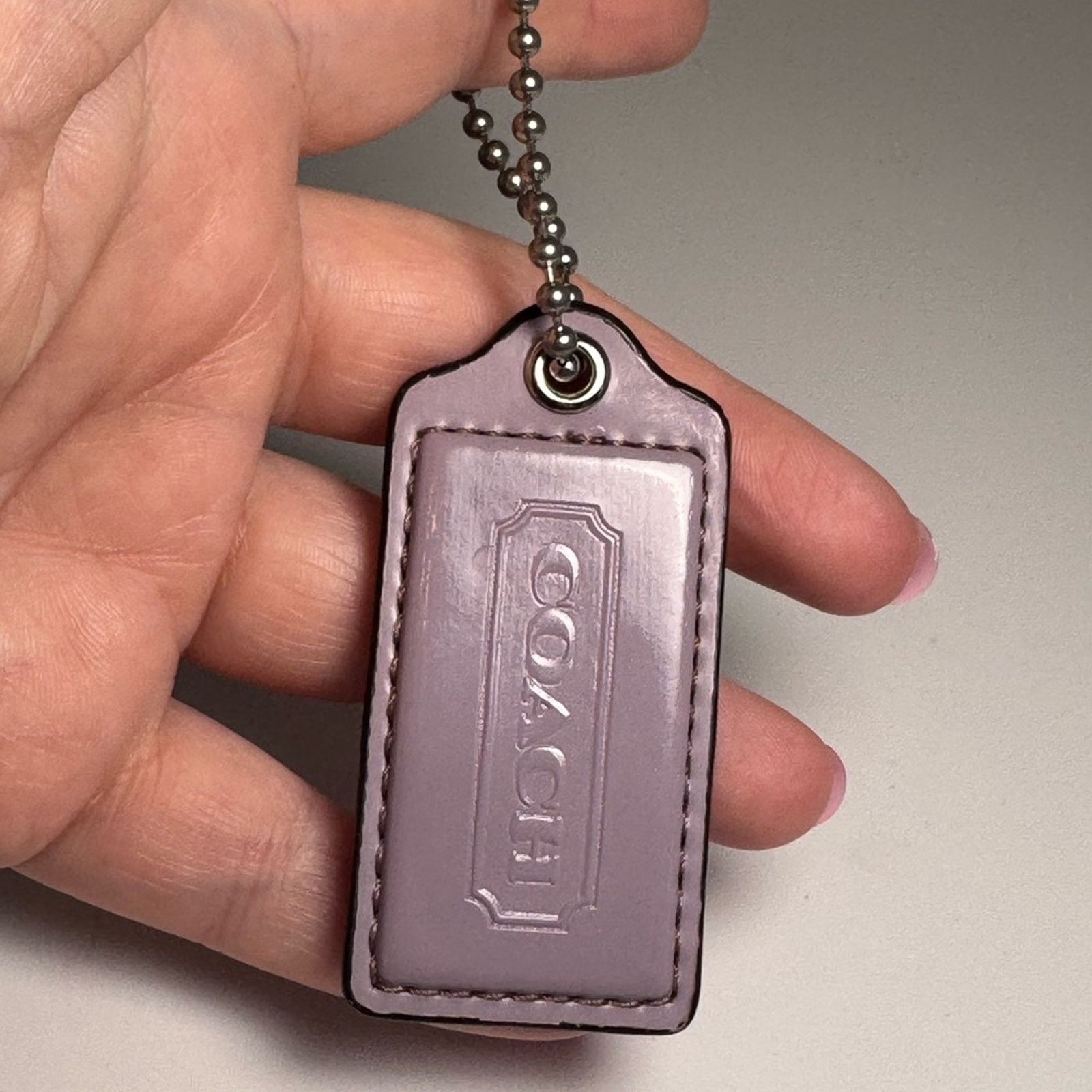 Coach Coach Lavender Purple Glossy Leather Hang Tag Bag Charm Size ONE SIZE - 1 Thumbnail