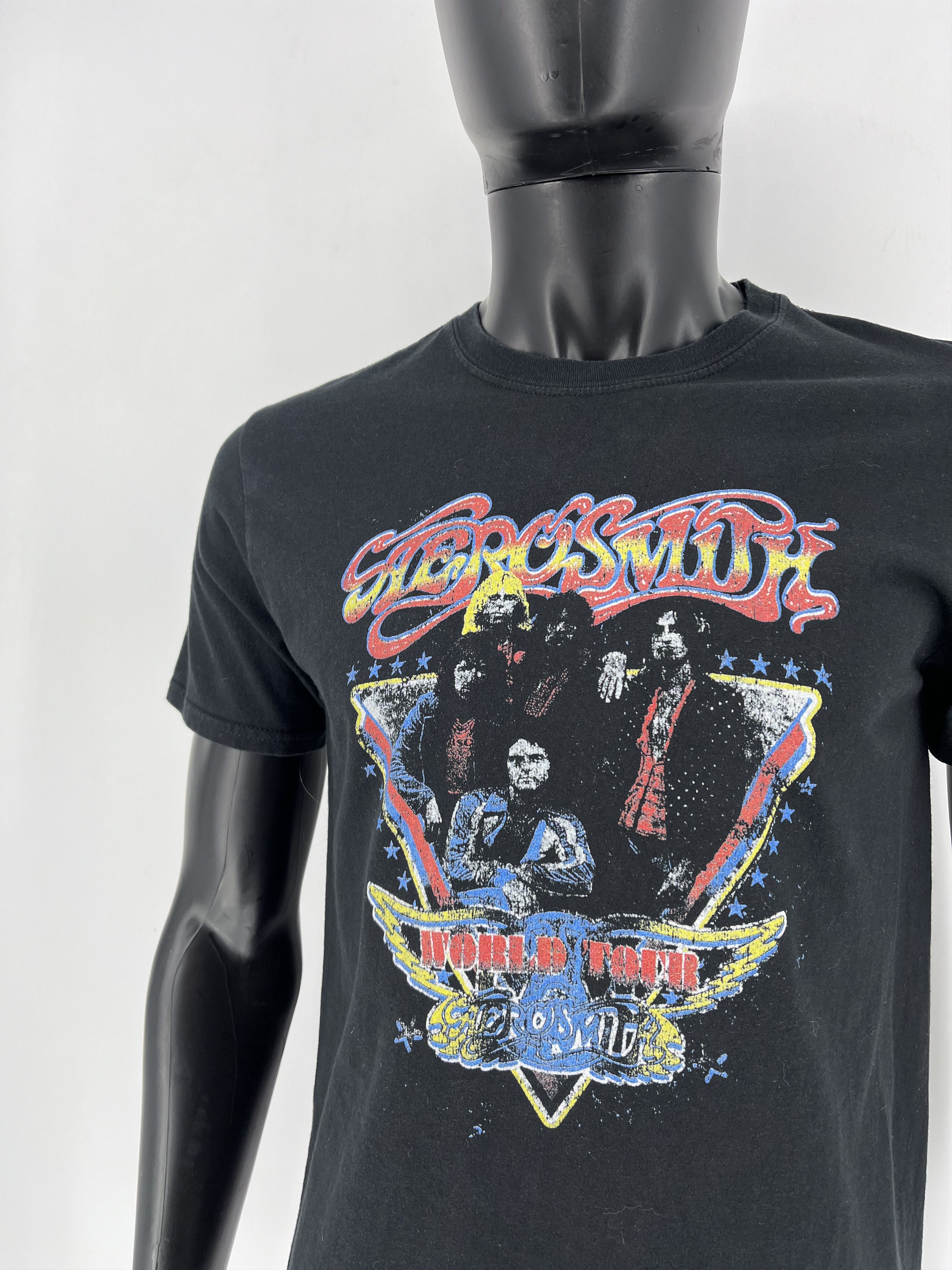 Band Tees × Vintage 00s Vintage Aerosmith World Tour T-Shirt Band Rock Streetwea Size US M / EU 48-50 / 2 - 6 Thumbnail