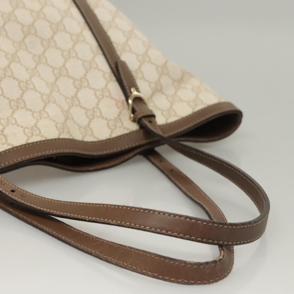 Gucci GUCCI GG Supreme Tote Bag Pvc White Gold Size ONE SIZE - 9 Thumbnail