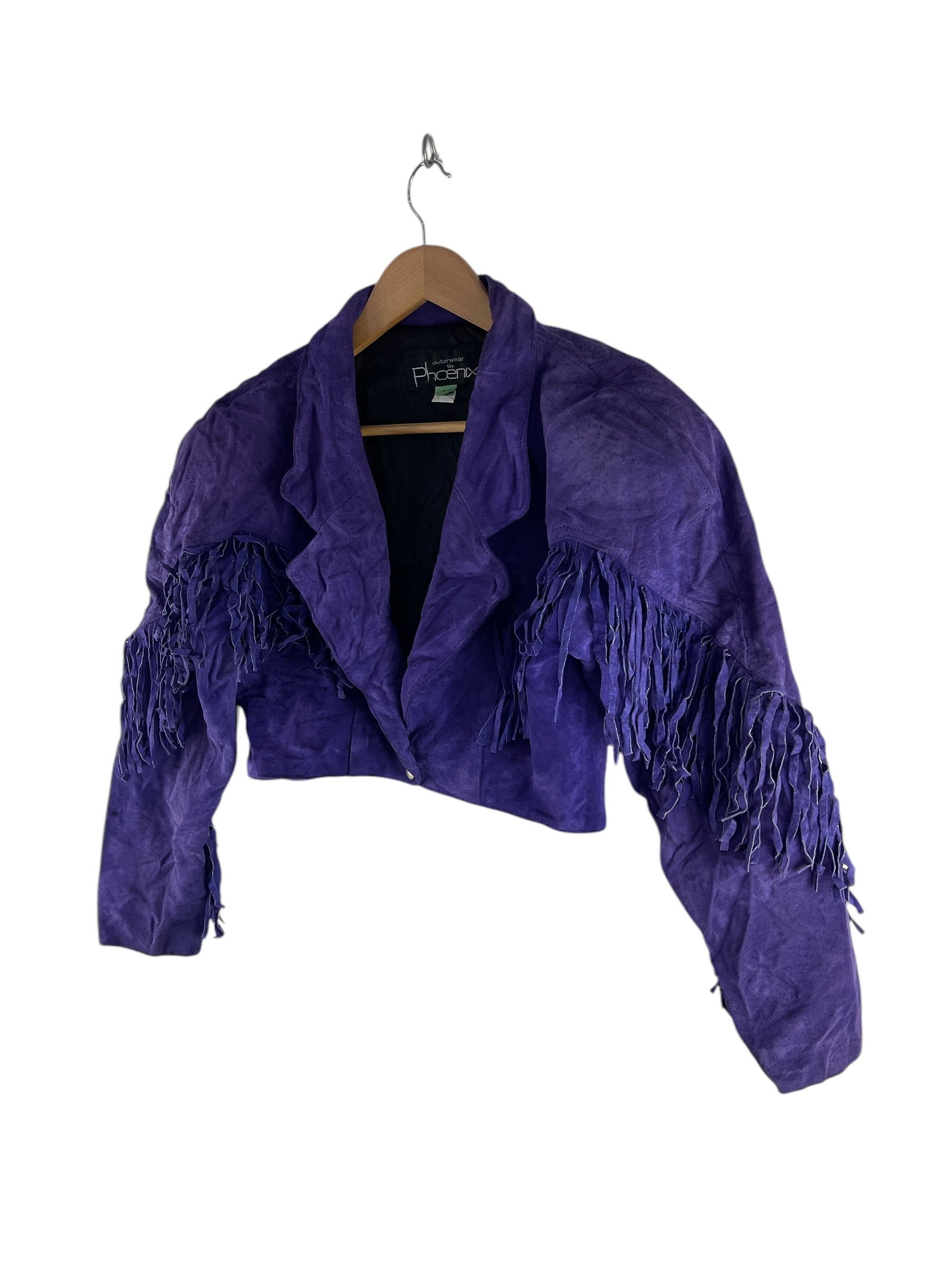 Phoenix Clothing Vintage Outerwear by Phoenix Suede Leather Cropped Jacket Size XS / US 0-2 / IT 36-38 - 5 Thumbnail