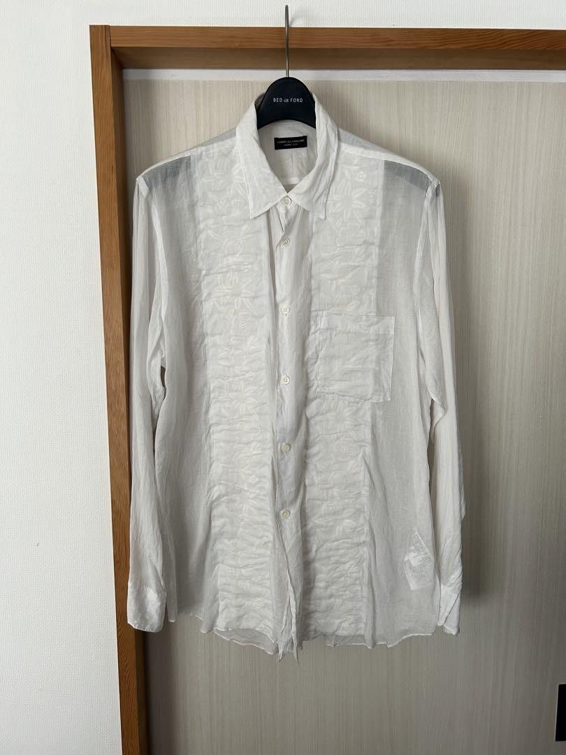 Comme des Garcons AD1999 Semi Sheer Floral Embroidered Shirt Size US M / EU 48-50 / 2 - 1 Thumbnail