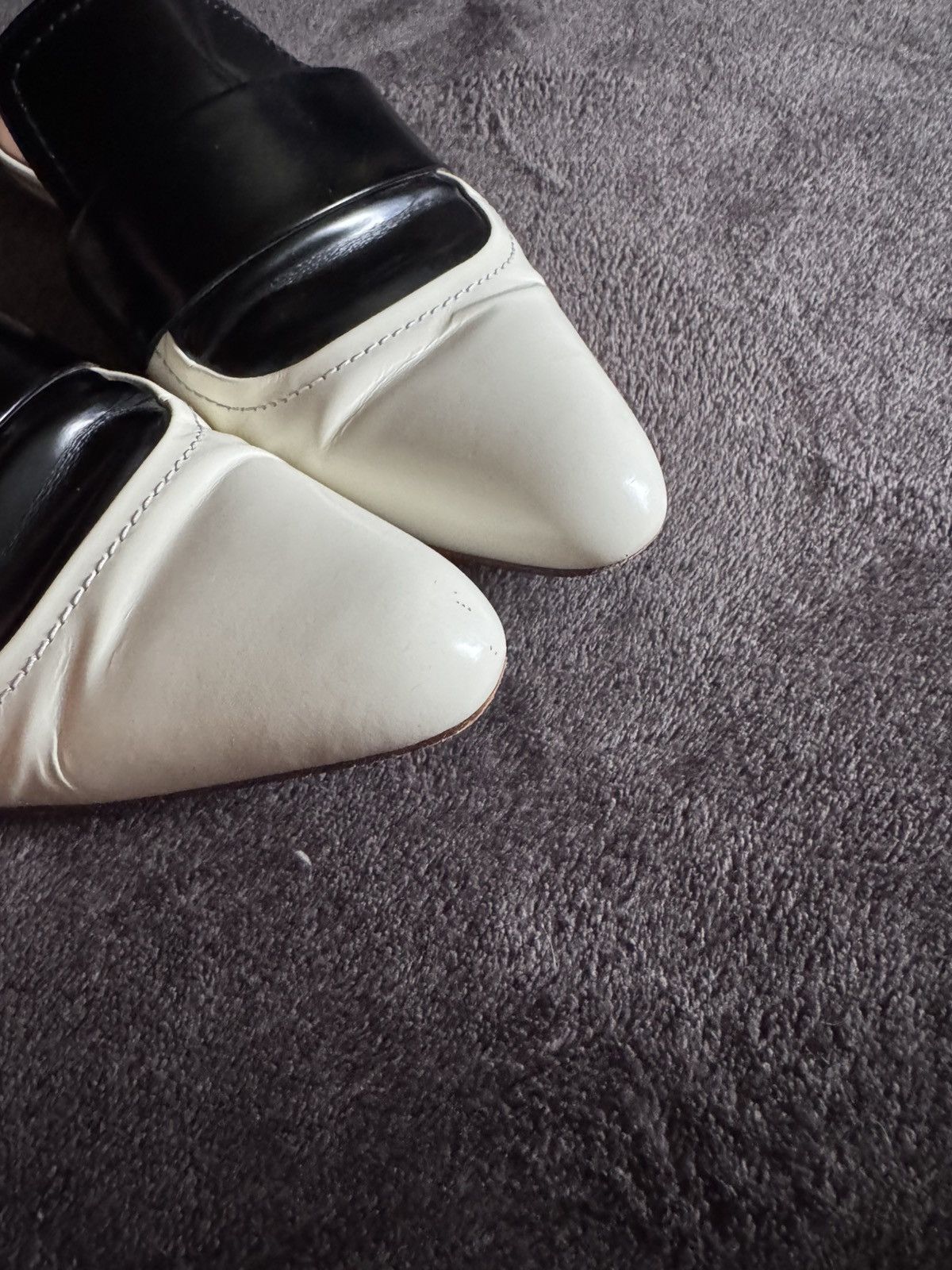 Marni Marni mules leather white and black vintage Size US 9 / IT 39 - 10 Thumbnail