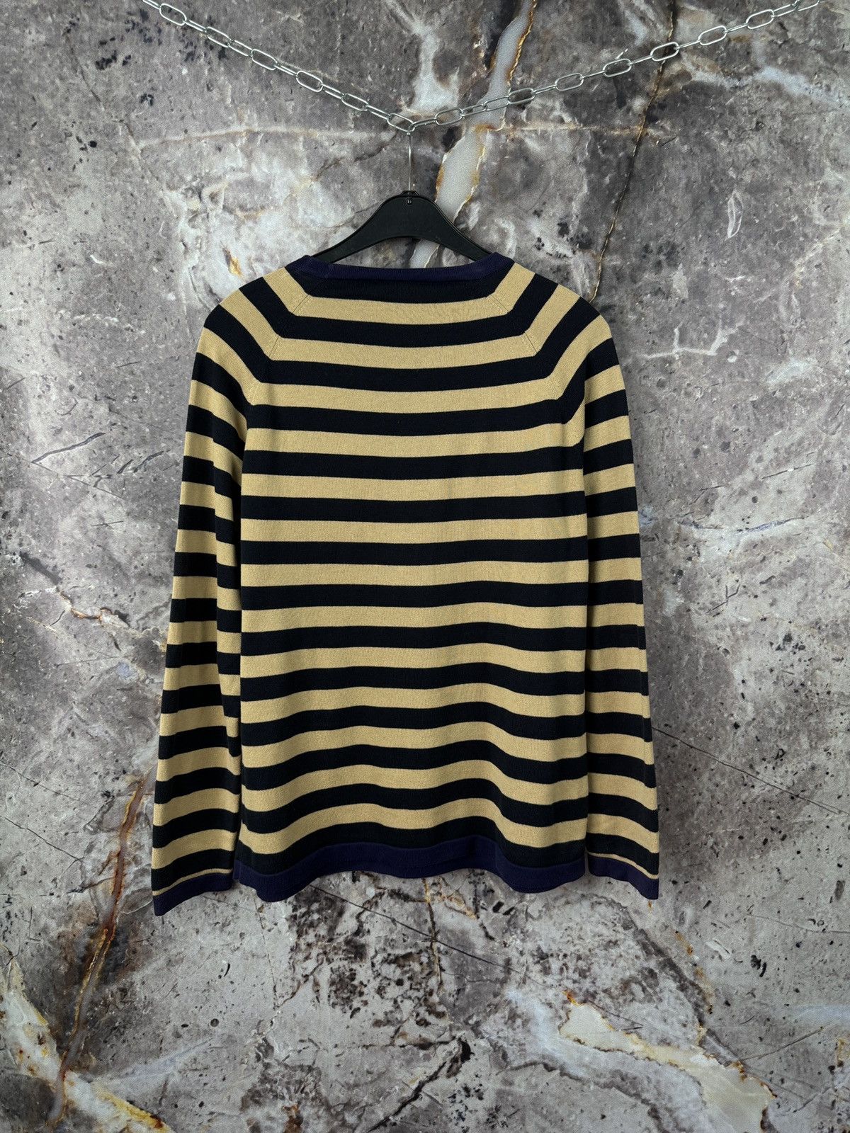 Burberry Men’s Lacoste Sweatshirt Stripes Pullover Size 5 ( Large ) Size US L / EU 52-54 / 3 - 9 Thumbnail