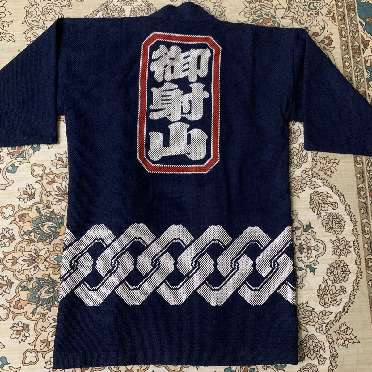 Japanese Brand VINTAGE KIMONO JAPAN KENDO FABRIC INDIGO BLUE Size 36R - 7 Thumbnail