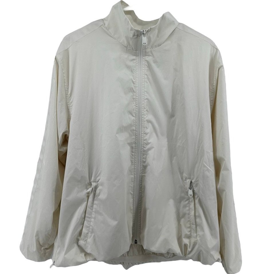 Athleta Athleta Sightseer Lace Jacket Stand Collar Full Zip White L Size L / US 10 / IT 46 - 2 Thumbnail