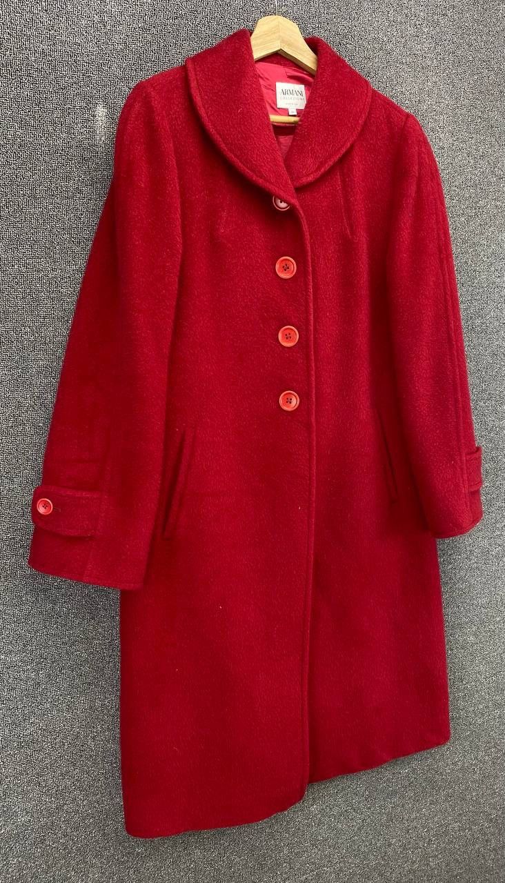 Vintage Armani Collezioni Italian Wool Coat Long Jacket