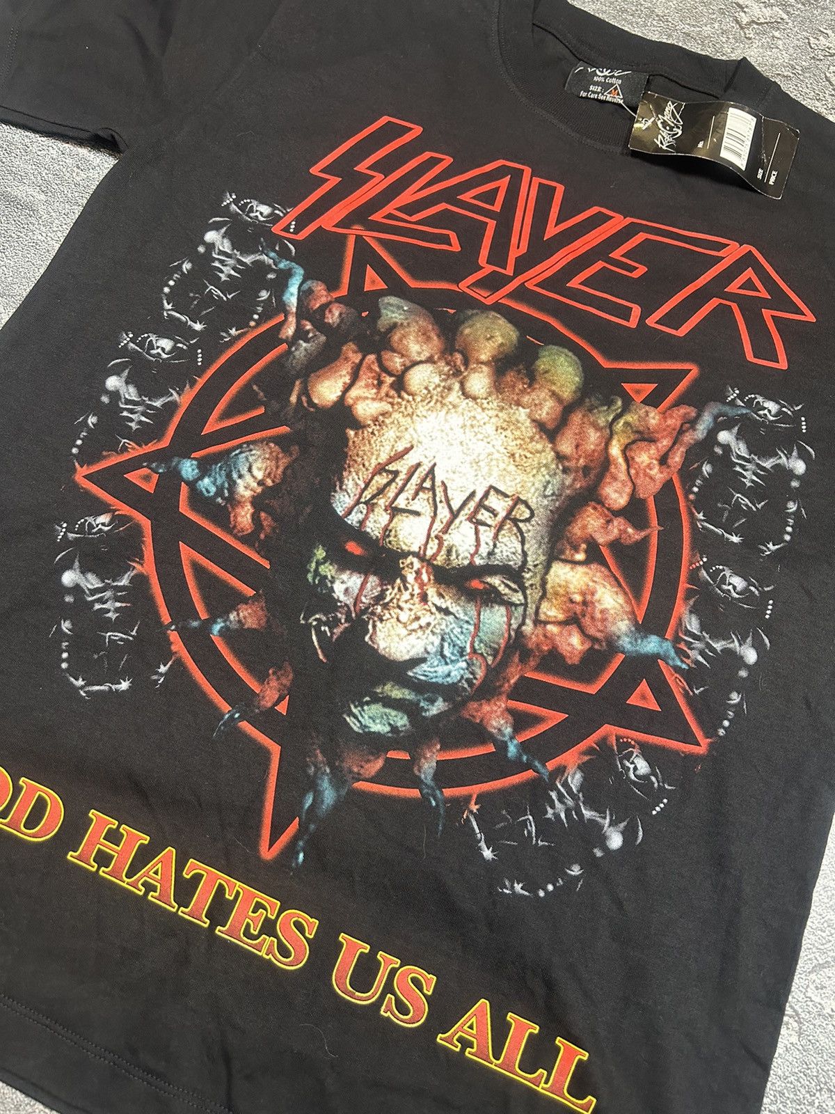 Band Tees × Vintage Slayer God Hates Us All 00s Vintage Tee M Size US M / EU 48-50 / 2 - 2 Thumbnail