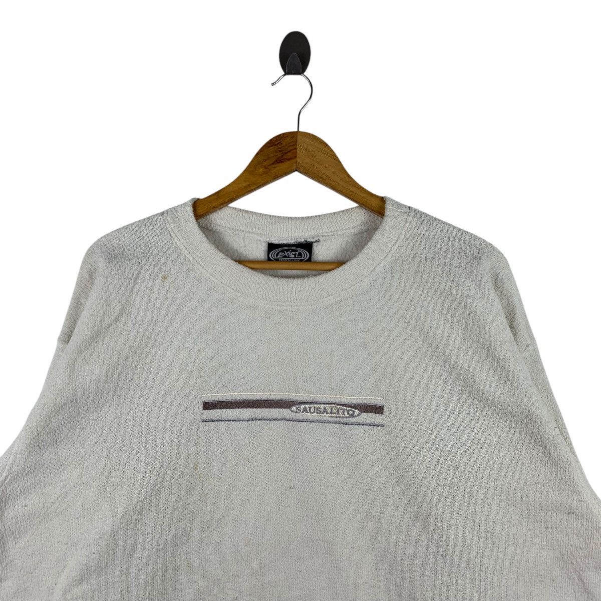 Vintage Vintage 90s EXIST SPORT LINE Surf Usa Brand White Sweatshirt Size US XL / EU 56 / 4 - 2 Thumbnail