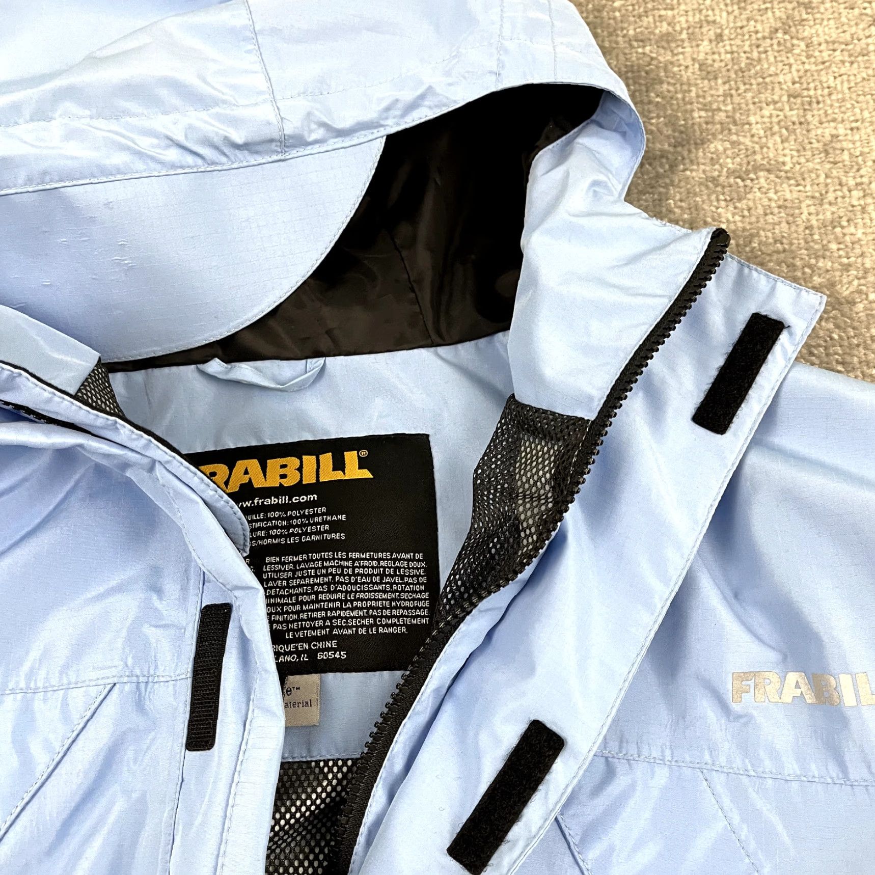 Vintage VINTAGE is not applicable; FRABILL Jacket Mens 2XL Light Blue Ice Fishing Rain Coat Hooded Winter 3M Size US XXL / EU 58 / 5 - 7 Thumbnail