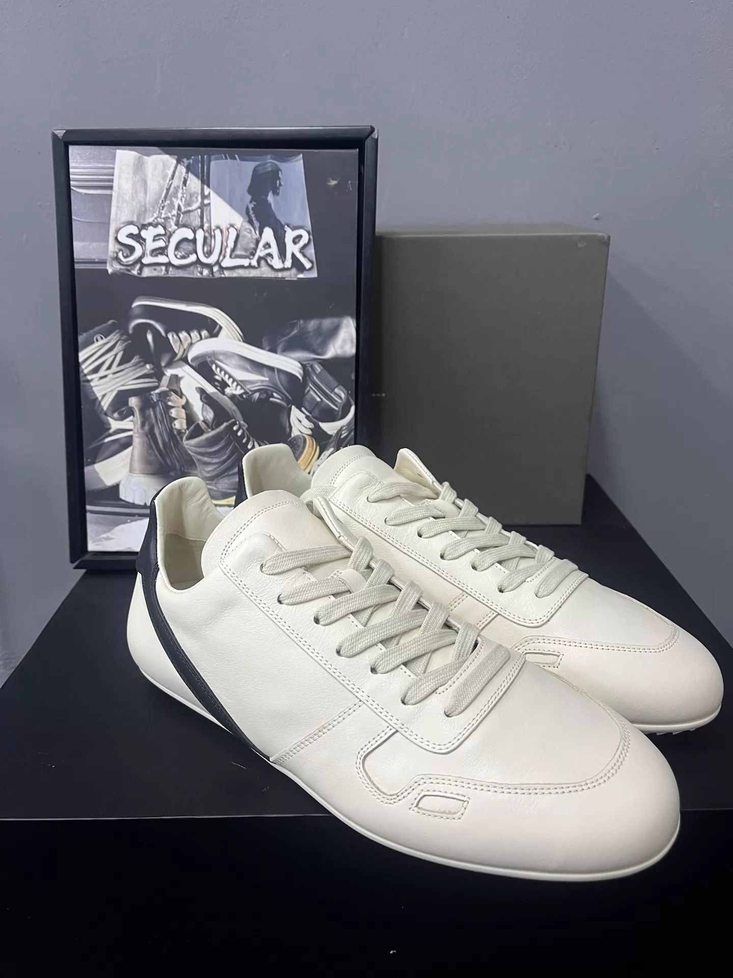 Rick Owens Rick Owens 25FW Cream Minimalist Low Sneakers K34 Size US 6 / IT 36 - 7 Thumbnail