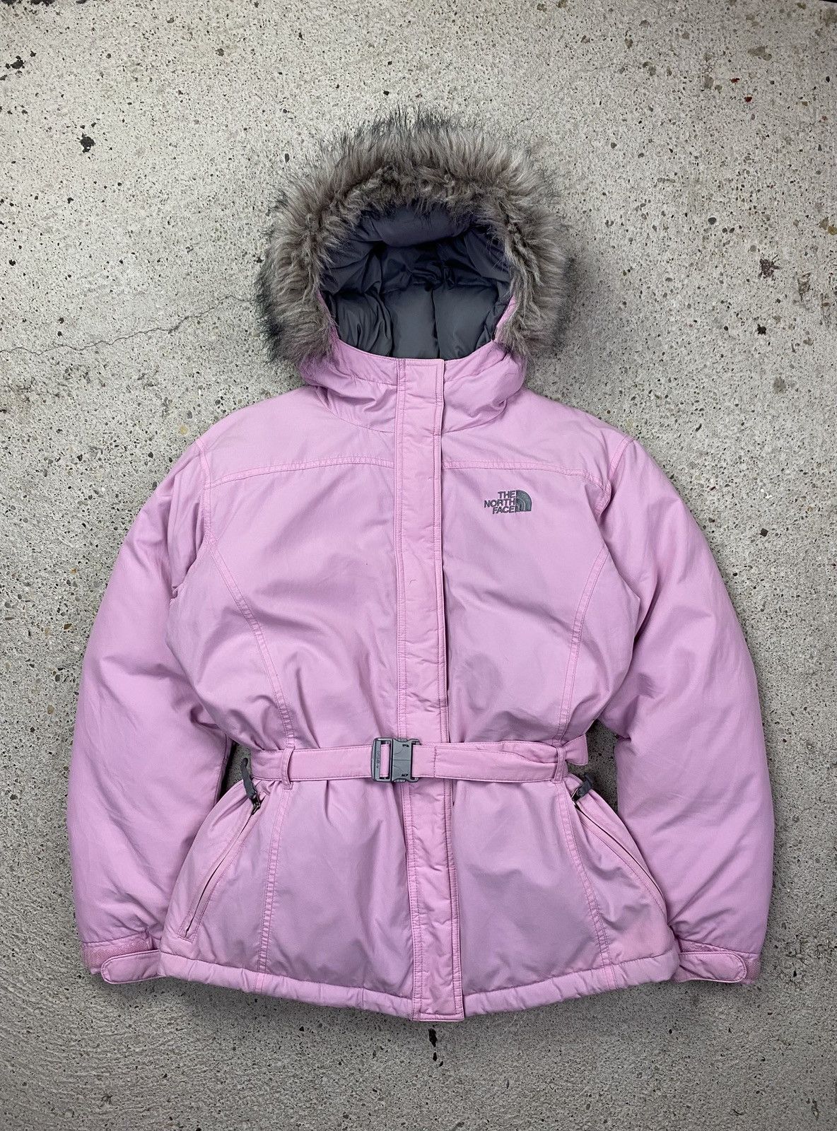 The North Face The north face puffer pink jacket with faux fur hood Size M / US 6-8 / IT 42-44 - 1 Thumbnail