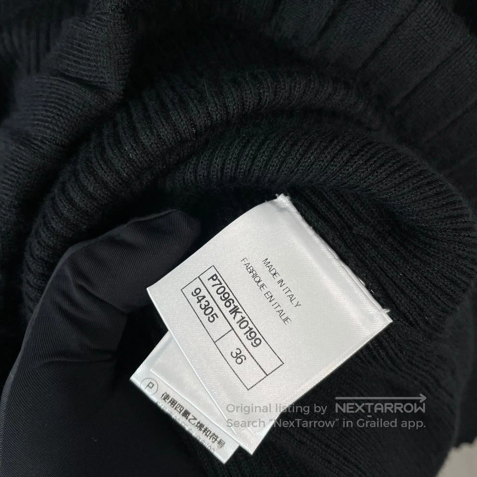 Chanel Chanel 21A Couture Black Ruffled Knit Dress. Size XS / US 0-2 / IT 36-38 - 7 Thumbnail