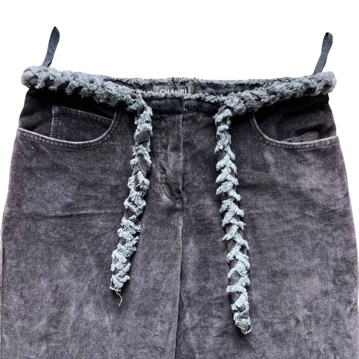 Chanel CHANEL COCO MARK VELOUR TWEED BELT PANTS Size 36" / US 14 / IT 50 - 7 Thumbnail