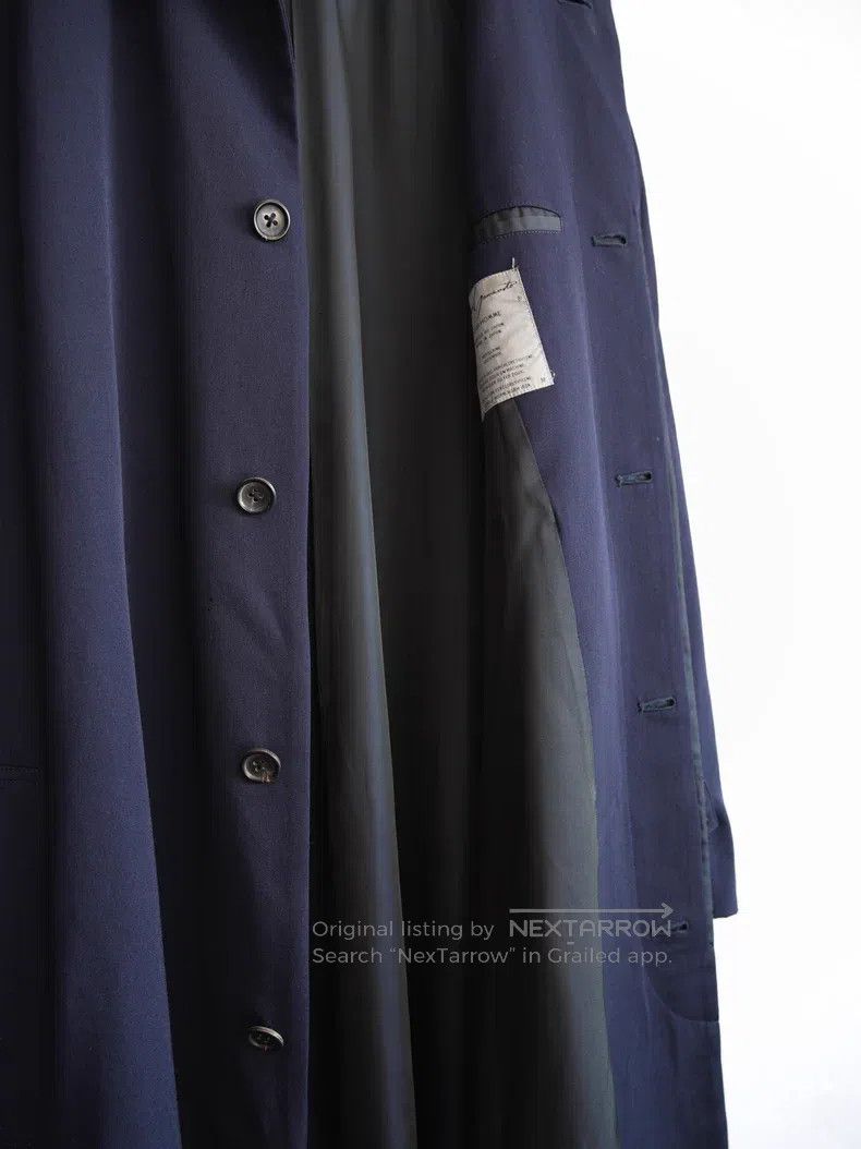 Yohji Yamamoto Yohji Yamamoto Navy Blue Raglan Sleeve Coat Size US M / EU 48-50 / 2 - 3 Thumbnail