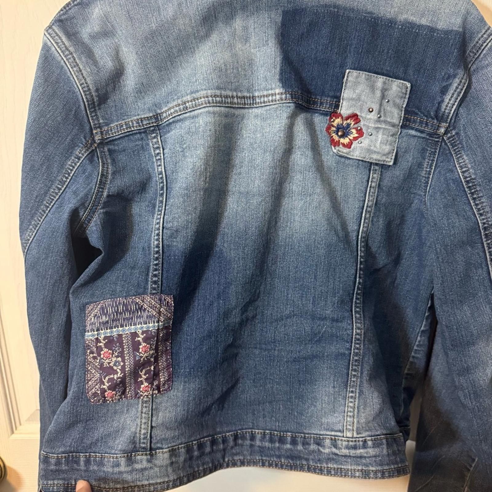 Other Vintage America Medium Boho Embroidered Jacket Size M / US 6-8 / IT 42-44 - 6 Thumbnail