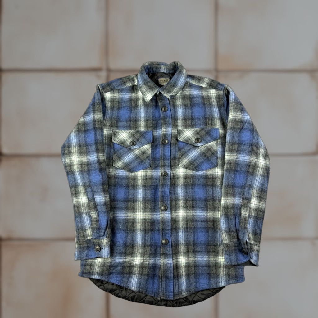 Pendleton Pendleton Shirt Jacket Mens Small Blue Plaid Wool Button Up Shacket Flannel Jacket Size US S / EU 44-46 / 1 - 1 Thumbnail