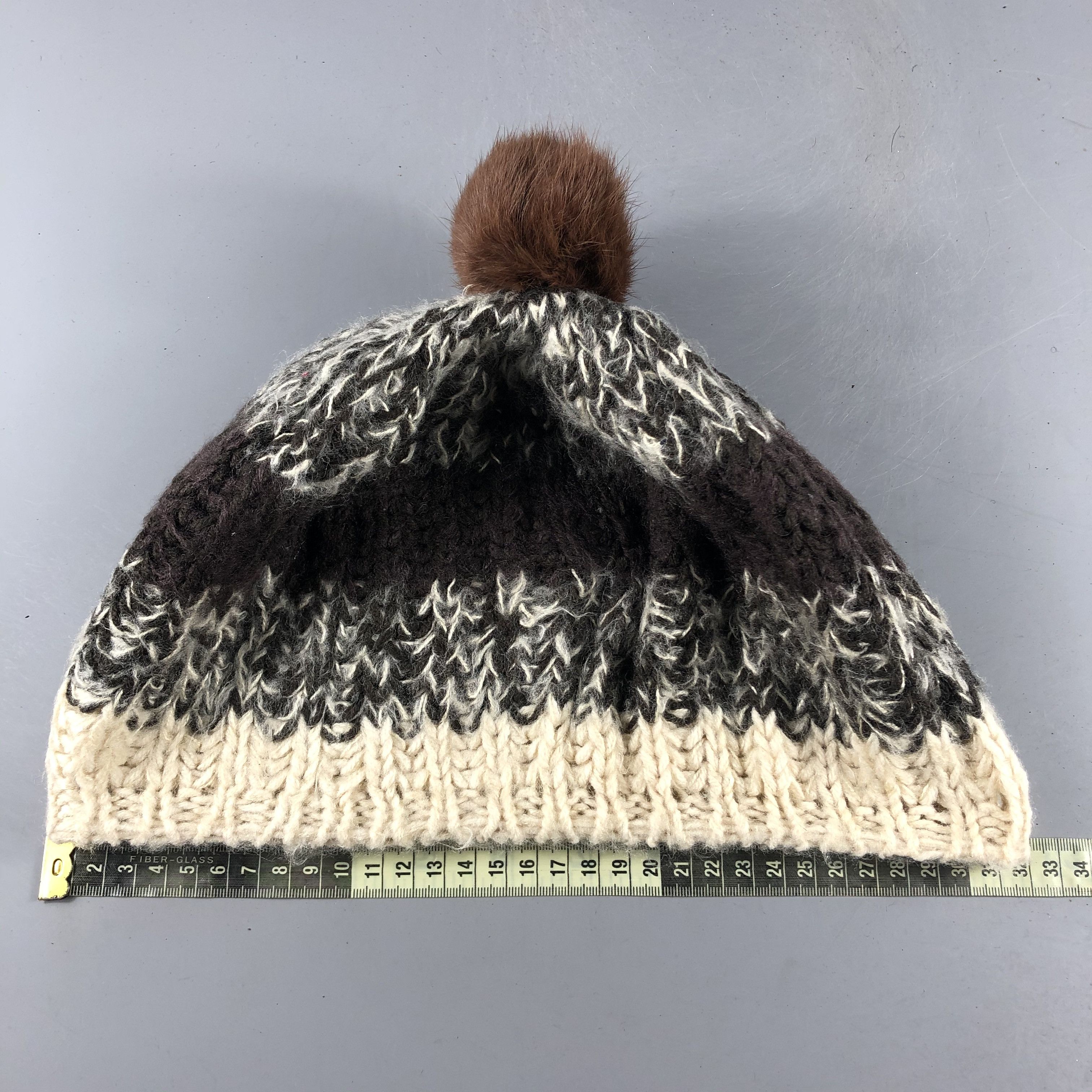 Japanese Brand × Vintage Pompom Knit Beanie Snow Hat Snow Cap -D116 Size ONE SIZE - 3 Thumbnail
