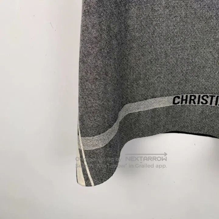 Dior christian dior gray striped wool poncho coat. Size US S / EU 44-46 / 1 - 4 Thumbnail