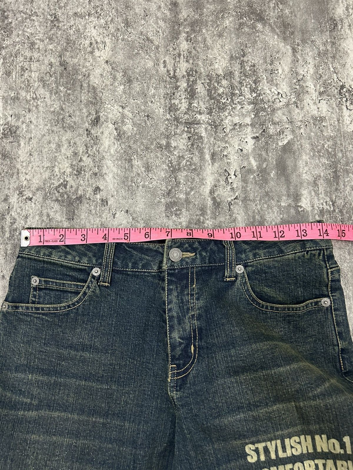If Six Was Nine Vintage Oririn Gliter Flare Jeans Size US 28 / EU 44 - 13 Thumbnail