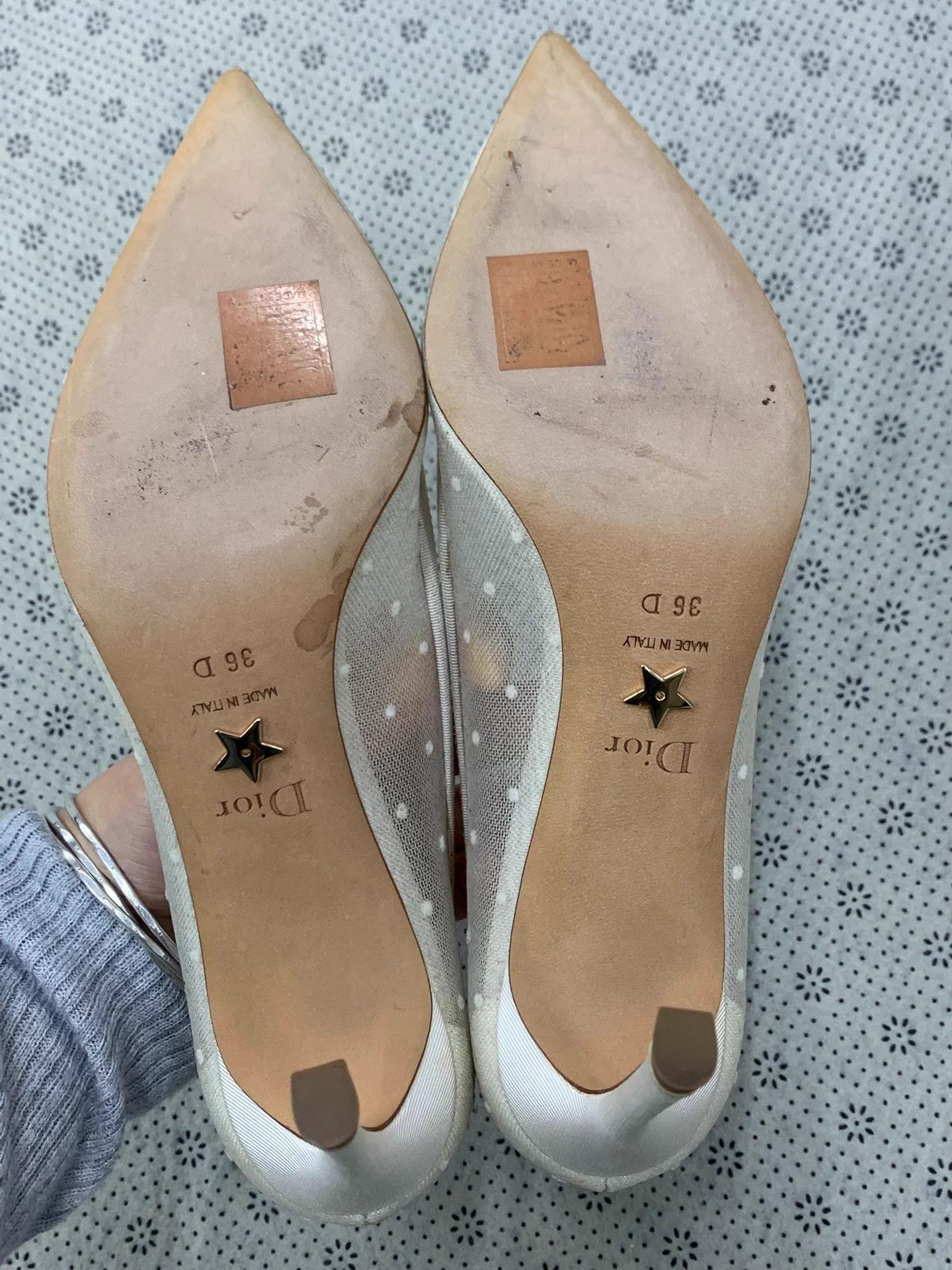 Dior Dior white polka dot tulle heels EU36 Size US 5 / IT 35 - 4 Thumbnail