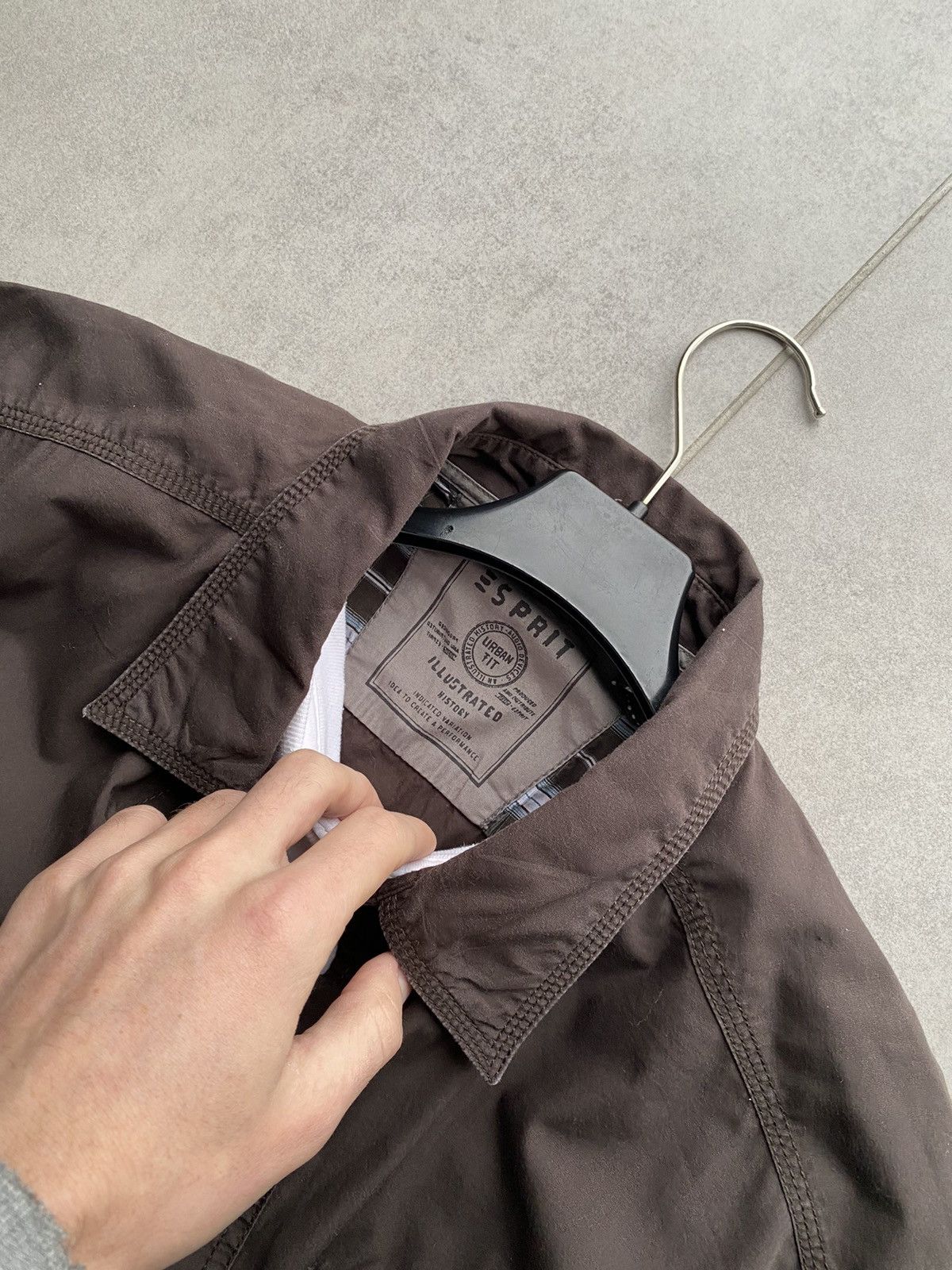 Esprit Vintage Esprit Military Brown Cotton Shirt Size US XXL / EU 58 / 5 - 3 Thumbnail
