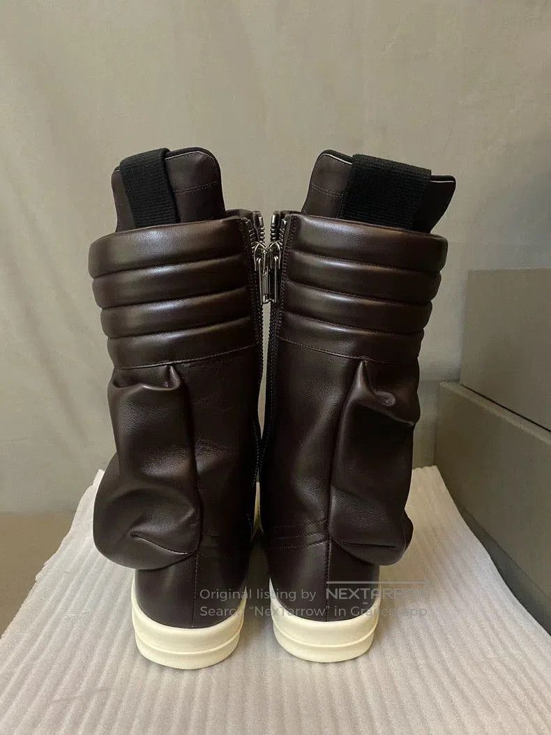 Rick Owens Rick Owens High-Top Leather Boots Size 43. Size US 10 / EU 43 - 4 Thumbnail