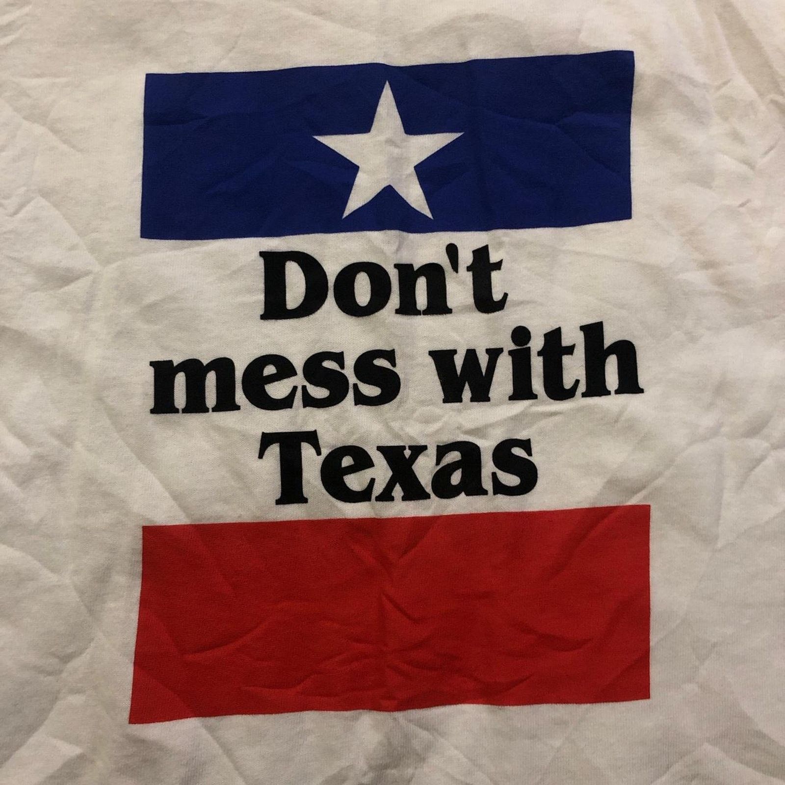 Delta Men's White ‘Don't Mess With Texas’ Flag Graphic Tee Size US S / EU 44-46 / 1 - 3 Thumbnail