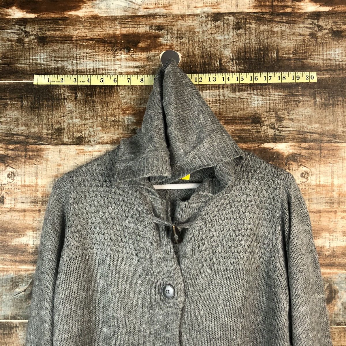 Homespun Knitwear Shoo La Reu Grey cardigan Knitwear #A2222 Size US L / EU 52-54 / 3 - 4 Thumbnail