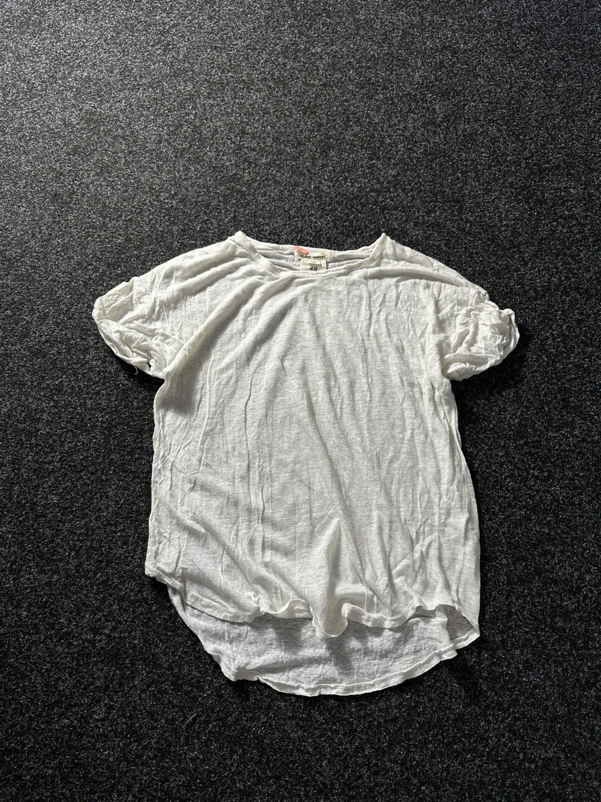 🚨Isabel Marant Striped Distress Ripped Fuzzy tee OPIUM