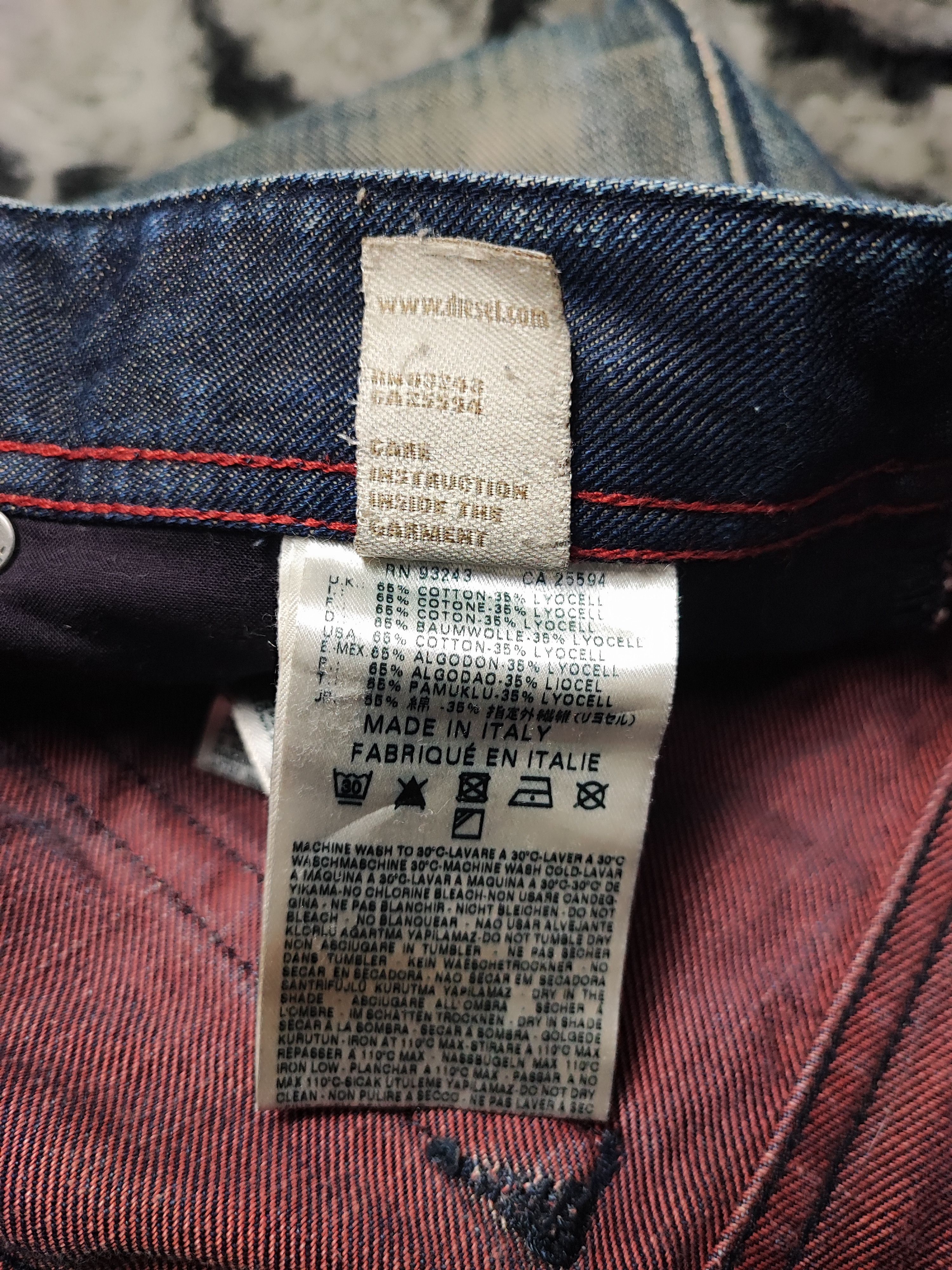 Diesel Vintage Diesel Fly Button Made in Italy Camel Leather Size US 29 - 14 Thumbnail