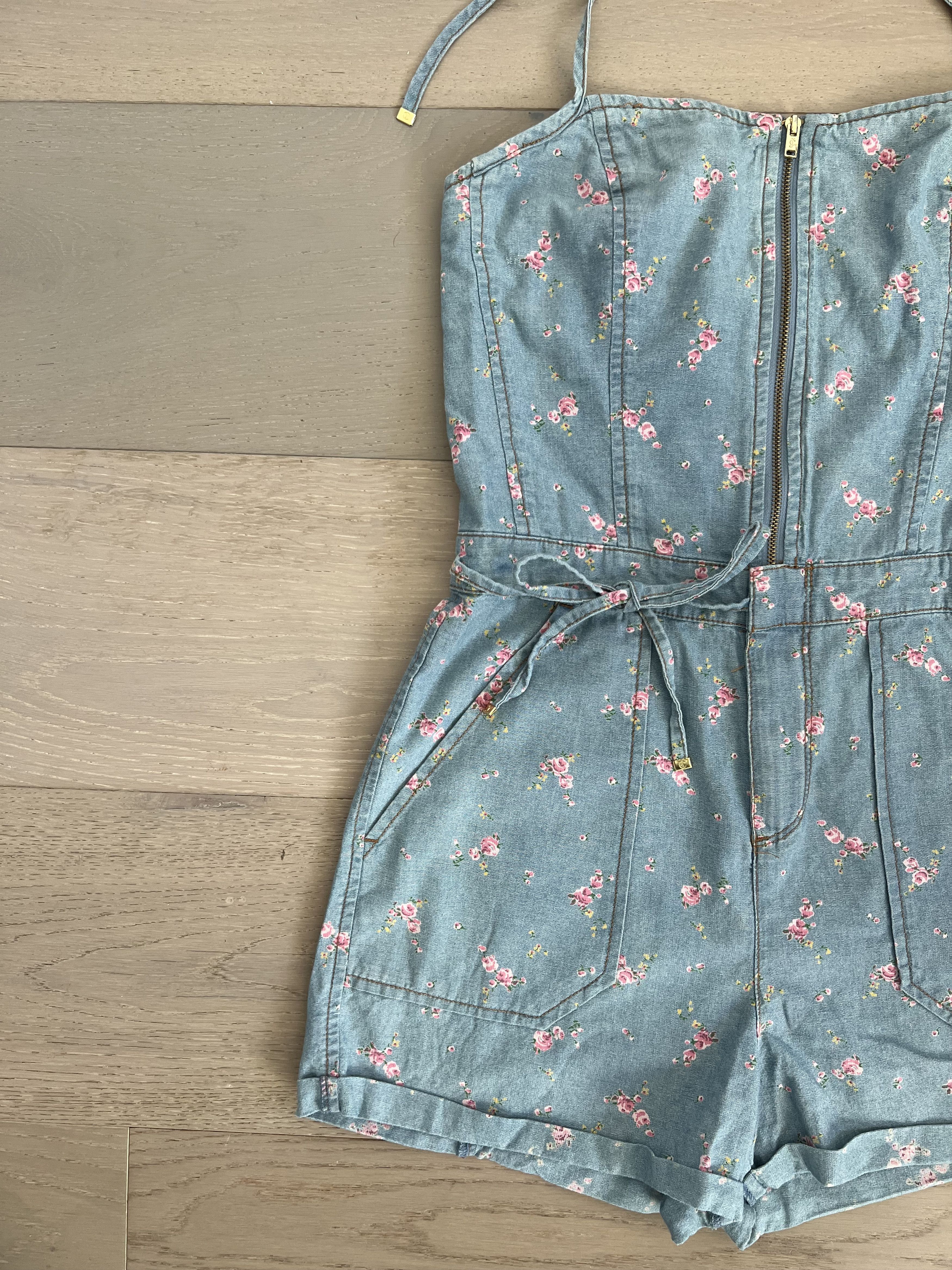 Juicy Couture Juicy Couture Floral Halter Romper - Size 2 (fits like 0) Size XS / US 0-2 / IT 36-38 - 12 Thumbnail