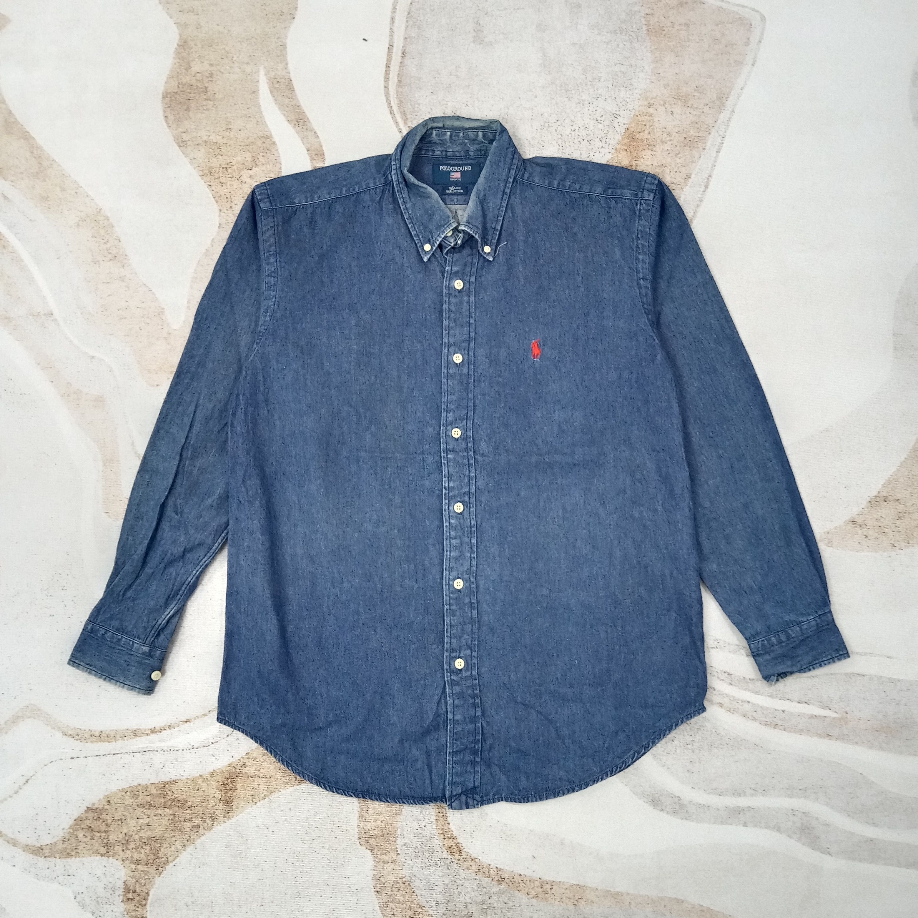 Polo Ralph Lauren PoloGround Sport Denim Shirt C259N73 Size US M / EU 48-50 / 2 - 1 Thumbnail