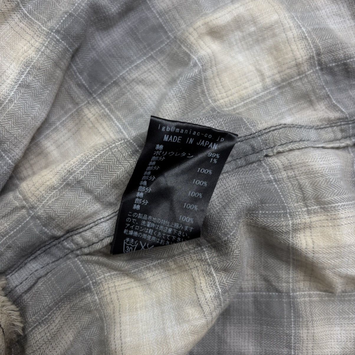 Le Grande Bleu (L.G.B.) Le grande bleu shadow plaid hooded shirt raw cut Size US M / EU 48-50 / 2 - 9 Thumbnail