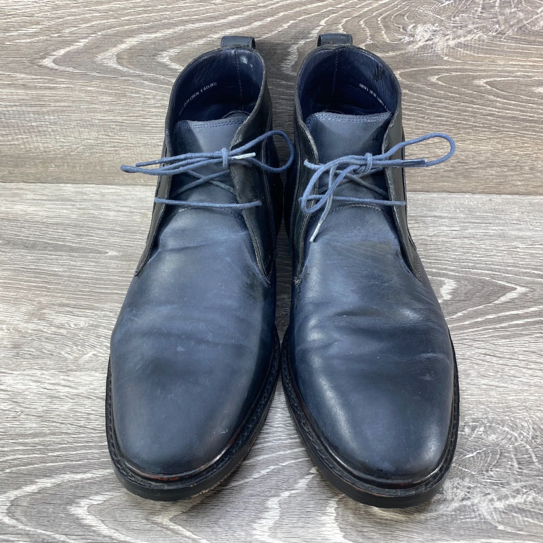 Cole Haan COLE HAAN Grand OS Cambridge Chukka Lace Up Boots Black Blue Leather Mens 10.5 M Shoe Boots Size US 11 / EU 44 - 3 Thumbnail