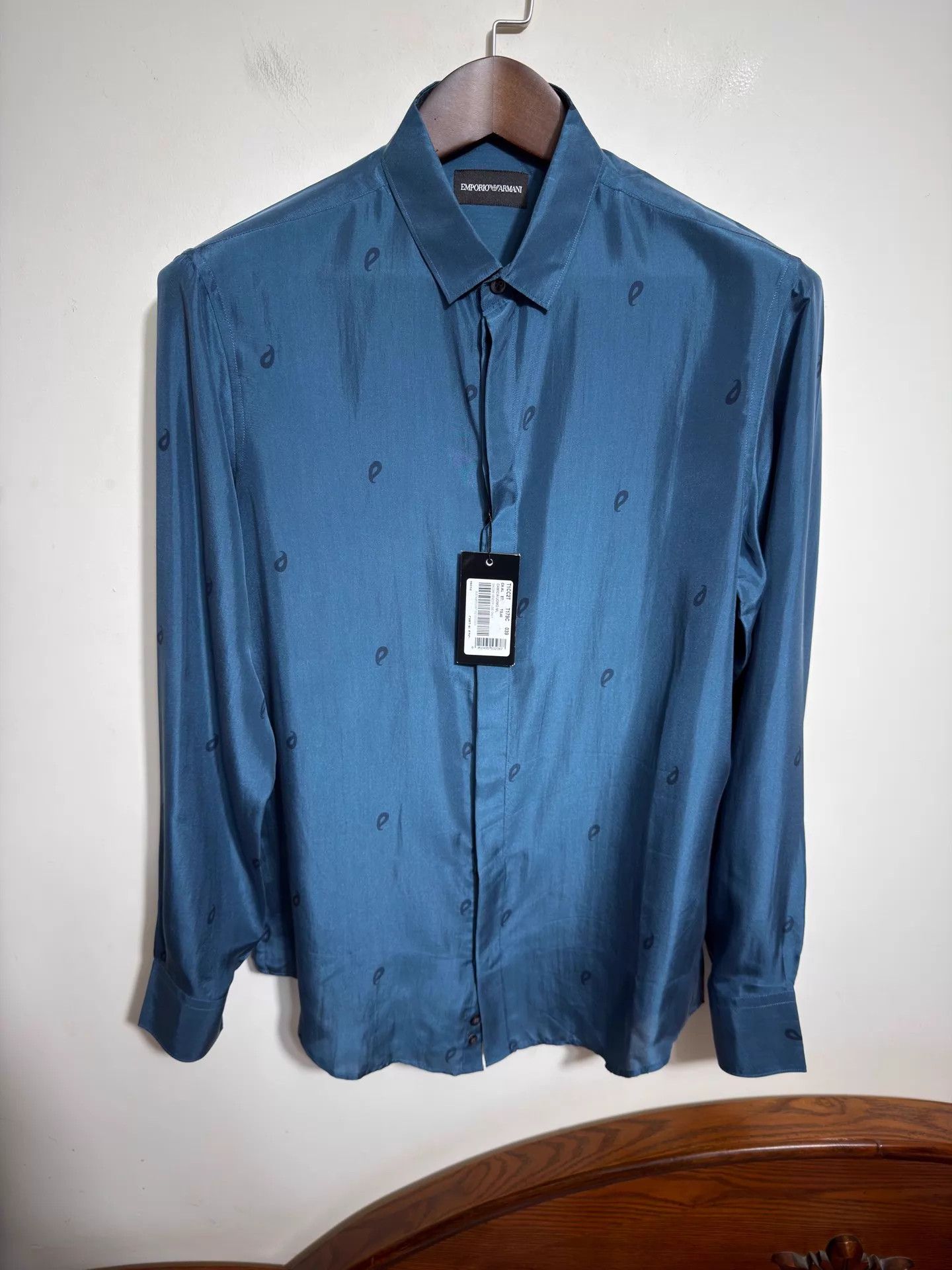 Emporio Armani Emporio Armani Morandi Silk Slim LS Shirt 40 Size US M / EU 48-50 / 2 - 1 Thumbnail
