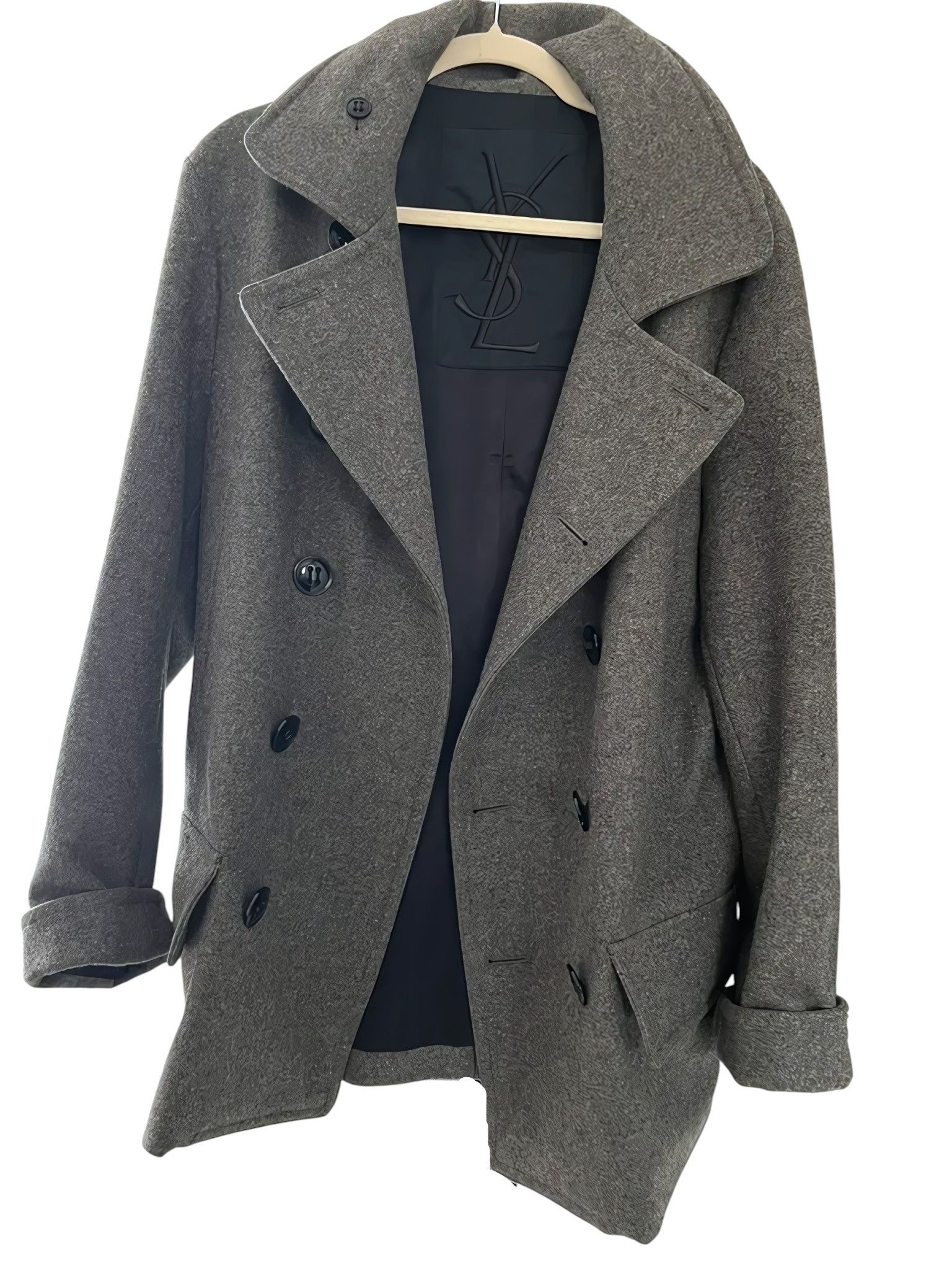 Yves Saint Laurent YSL BY TOM FORD WOOL ARMY COAT Size US M / EU 48-50 / 2 - 2 Thumbnail