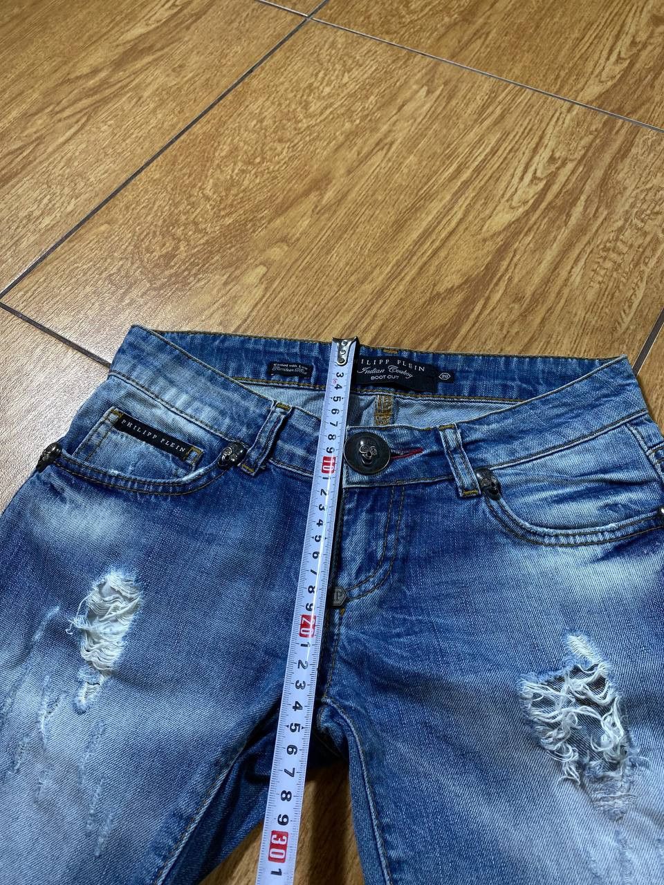 Philipp Plein Philipp Plein Skull Logo Denim Shorts Size US 26 / EU 42 - 13 Thumbnail