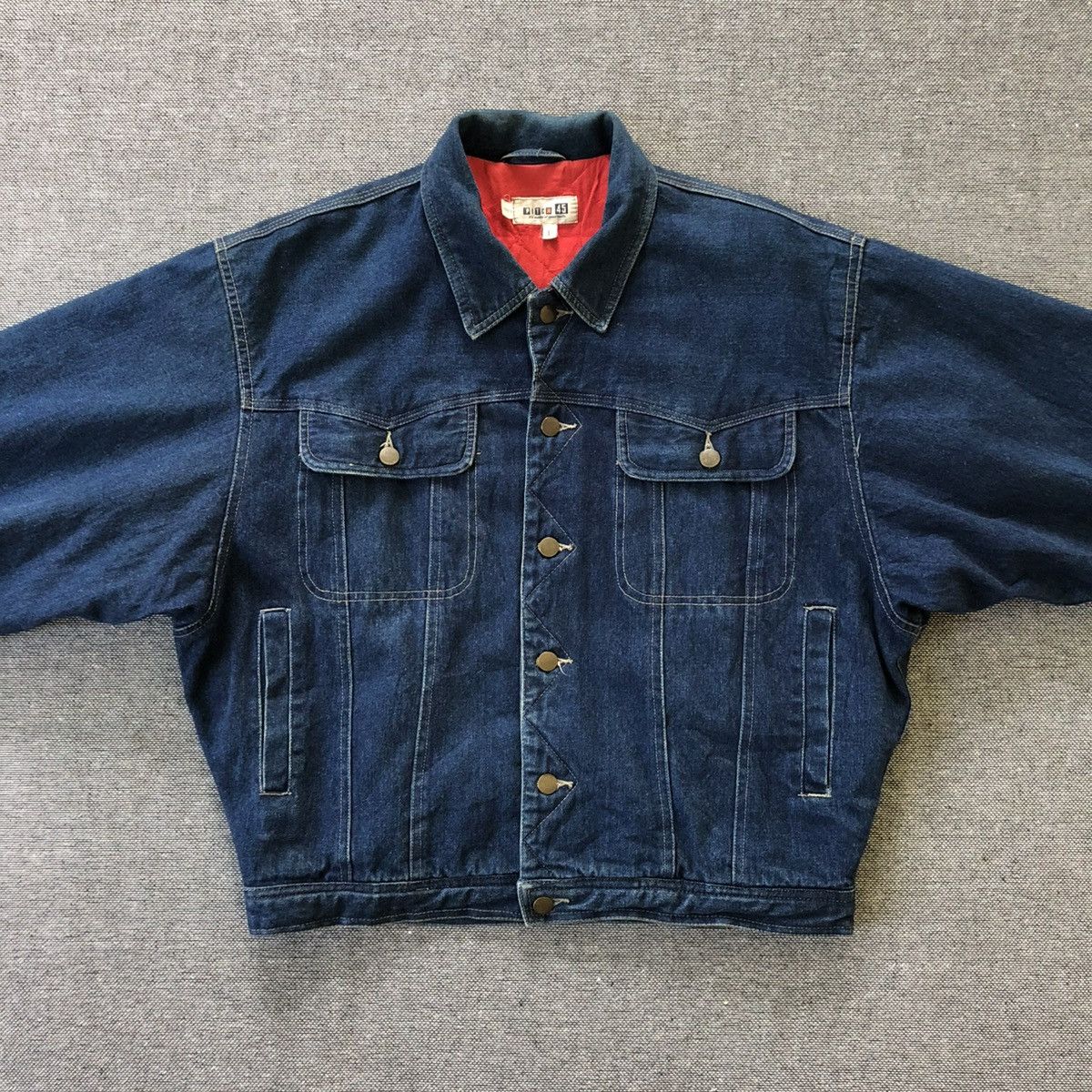 Vintage Pitch 45 Rugged Wear Buckle Back Denim Jacket Size US M / EU 48-50 / 2 - 4 Thumbnail