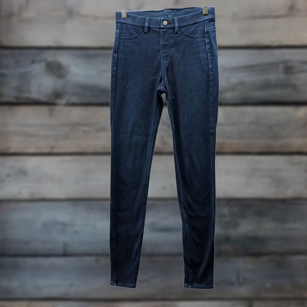 Uniqlo Uniqlo Womens XS Blue Ultra Stretch Legging Jeans Jeggings Mid Rise Pull On Slim Pocket Size 42" / US 20 - 1 Thumbnail
