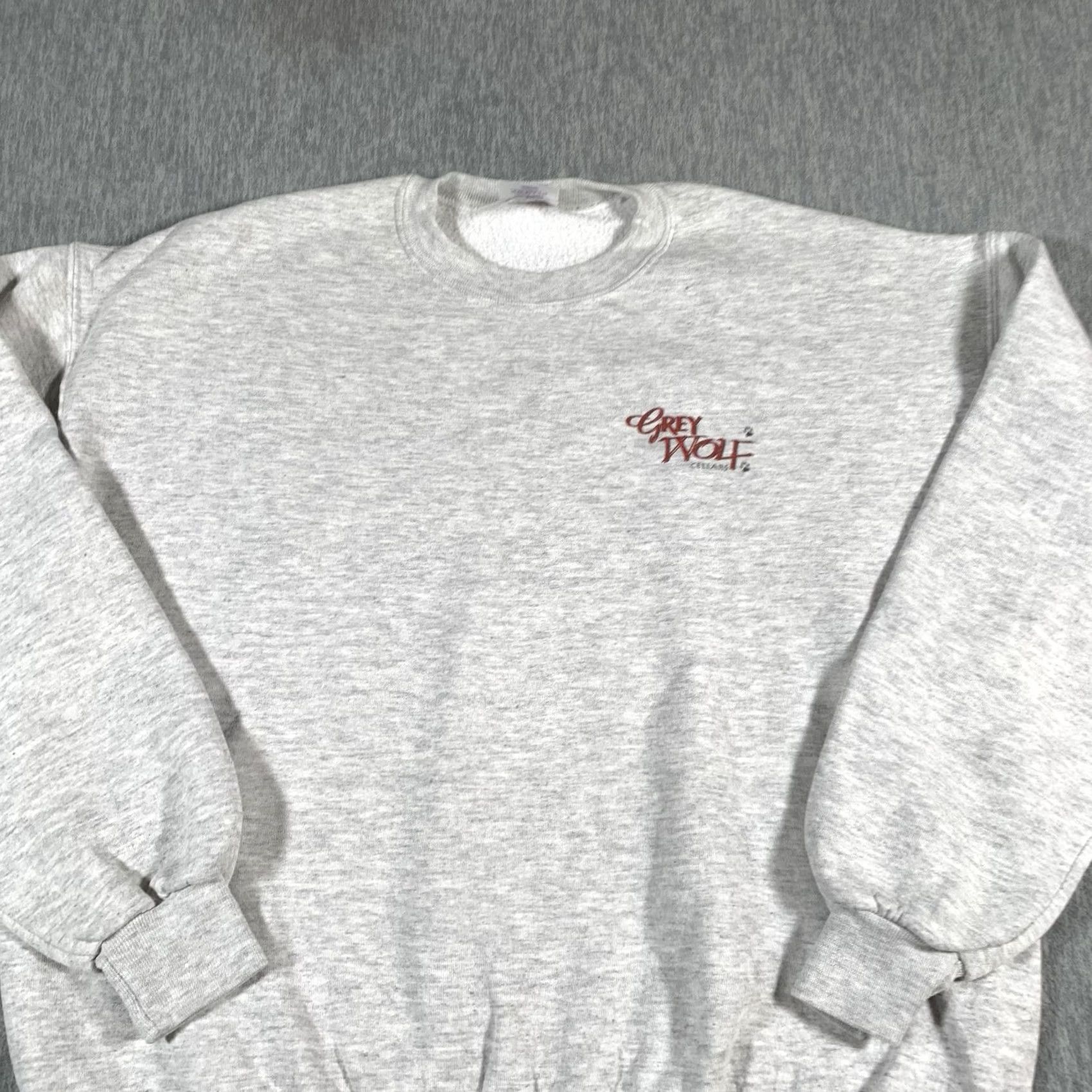 Jerzees VINTAGE Jerzees Sweatshirt Mens XL Gray Wolf Cellars 1993 Paso Robles Graphic Print—Back Print Wool? Size US XL / EU 56 / 4 - 2 Thumbnail